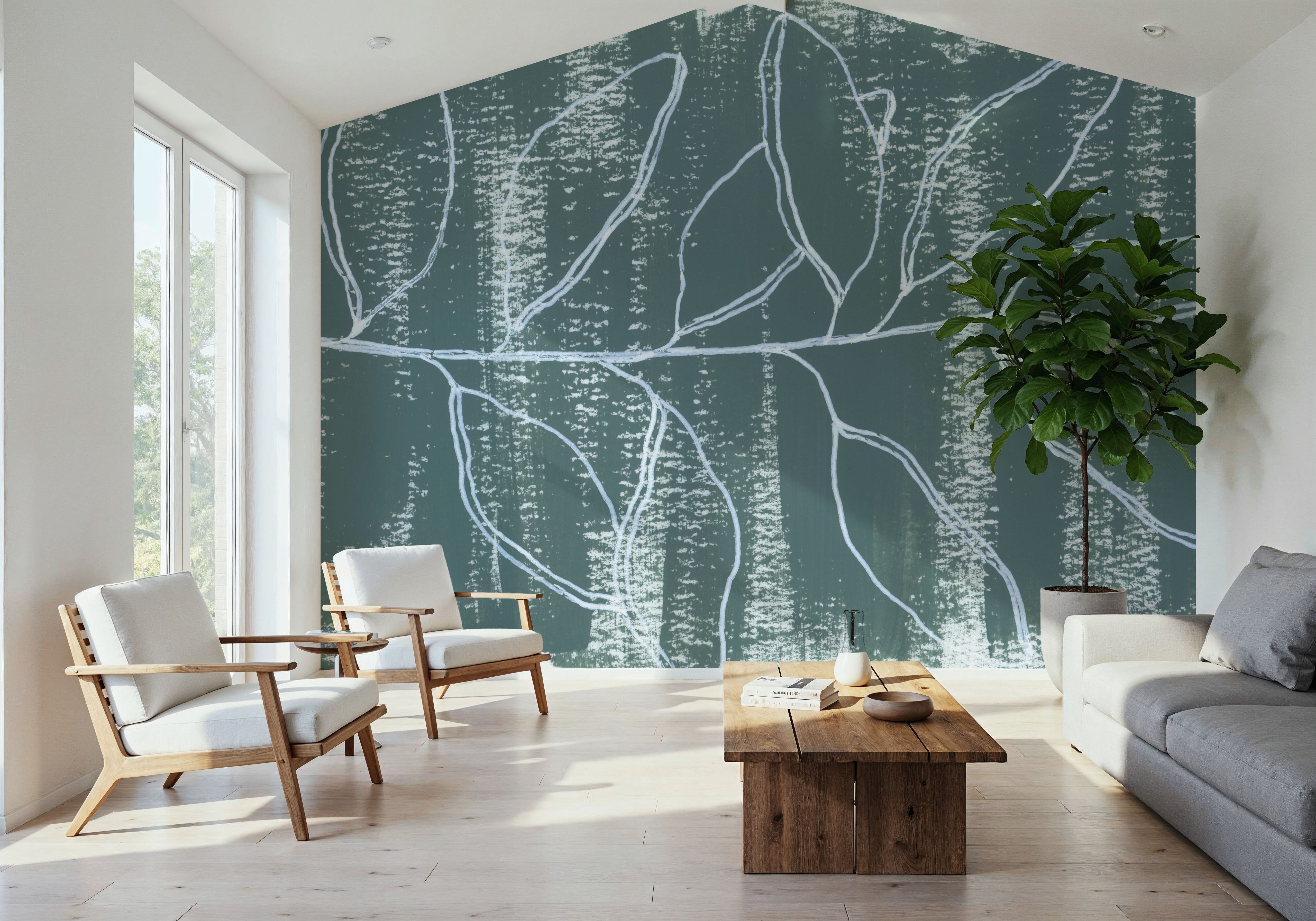 Simple Sprigs of Bay Leaf, Carte da parati