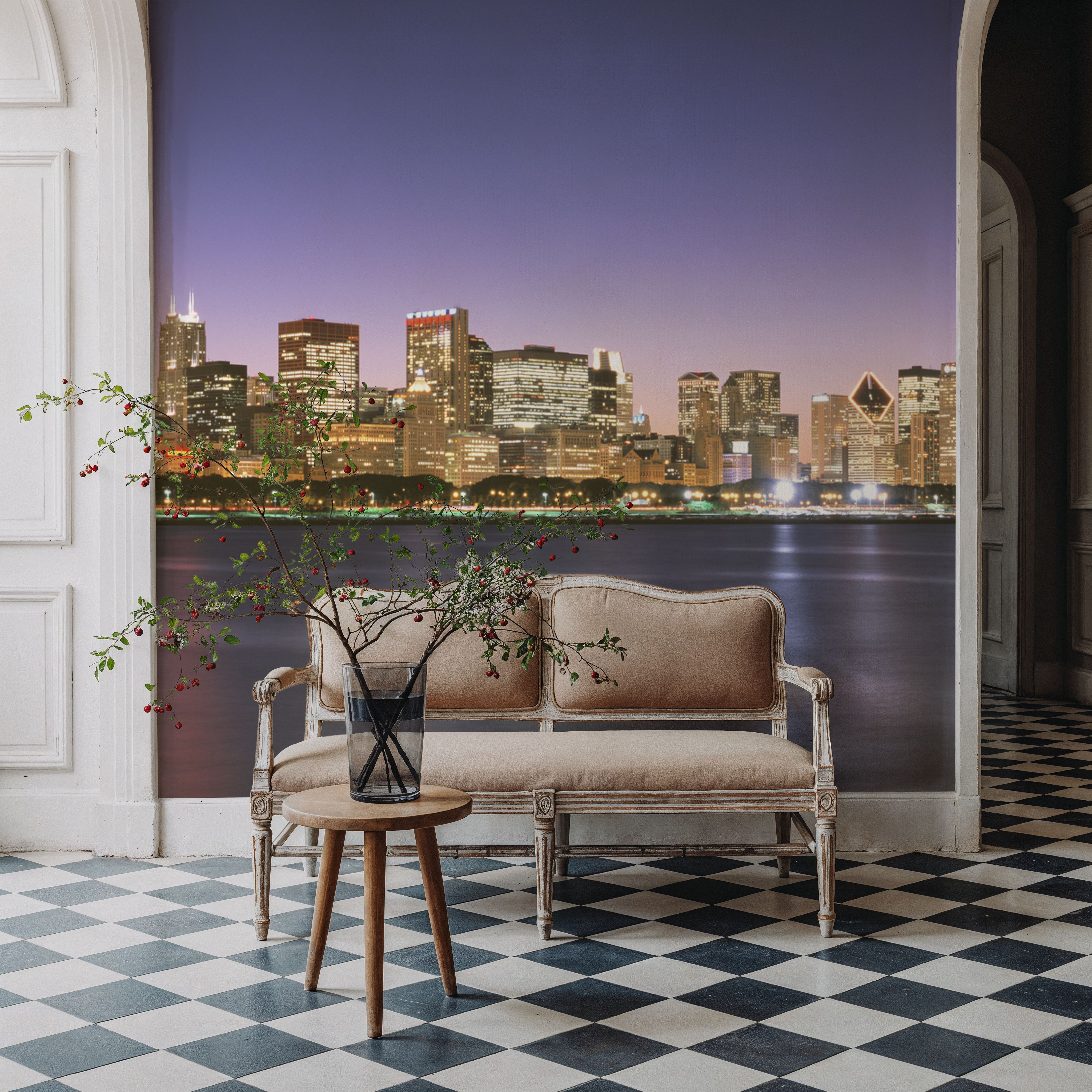 Twilight Skyline Silhouette