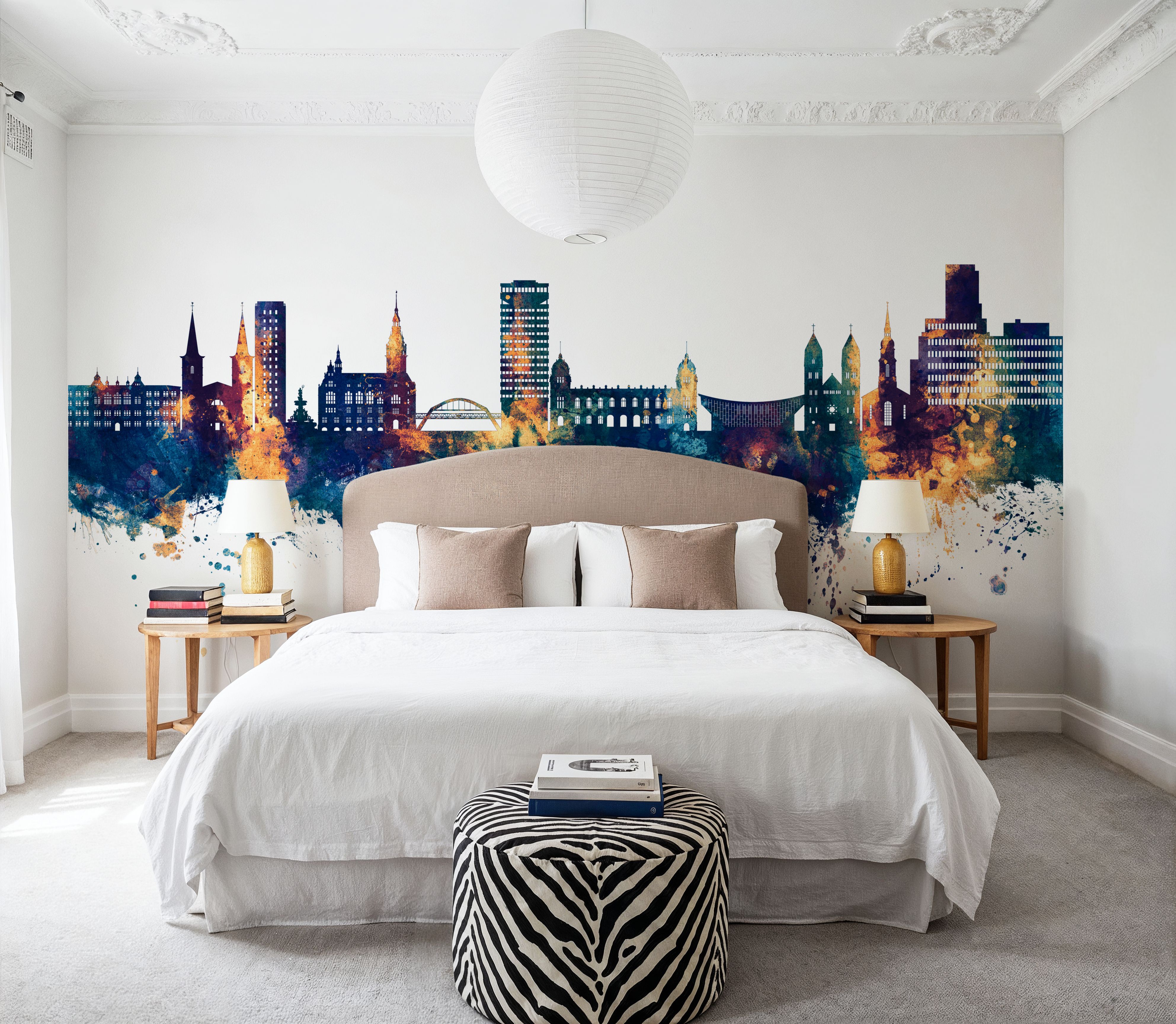 Wuppertal Germany Skyline Blue & Bronze