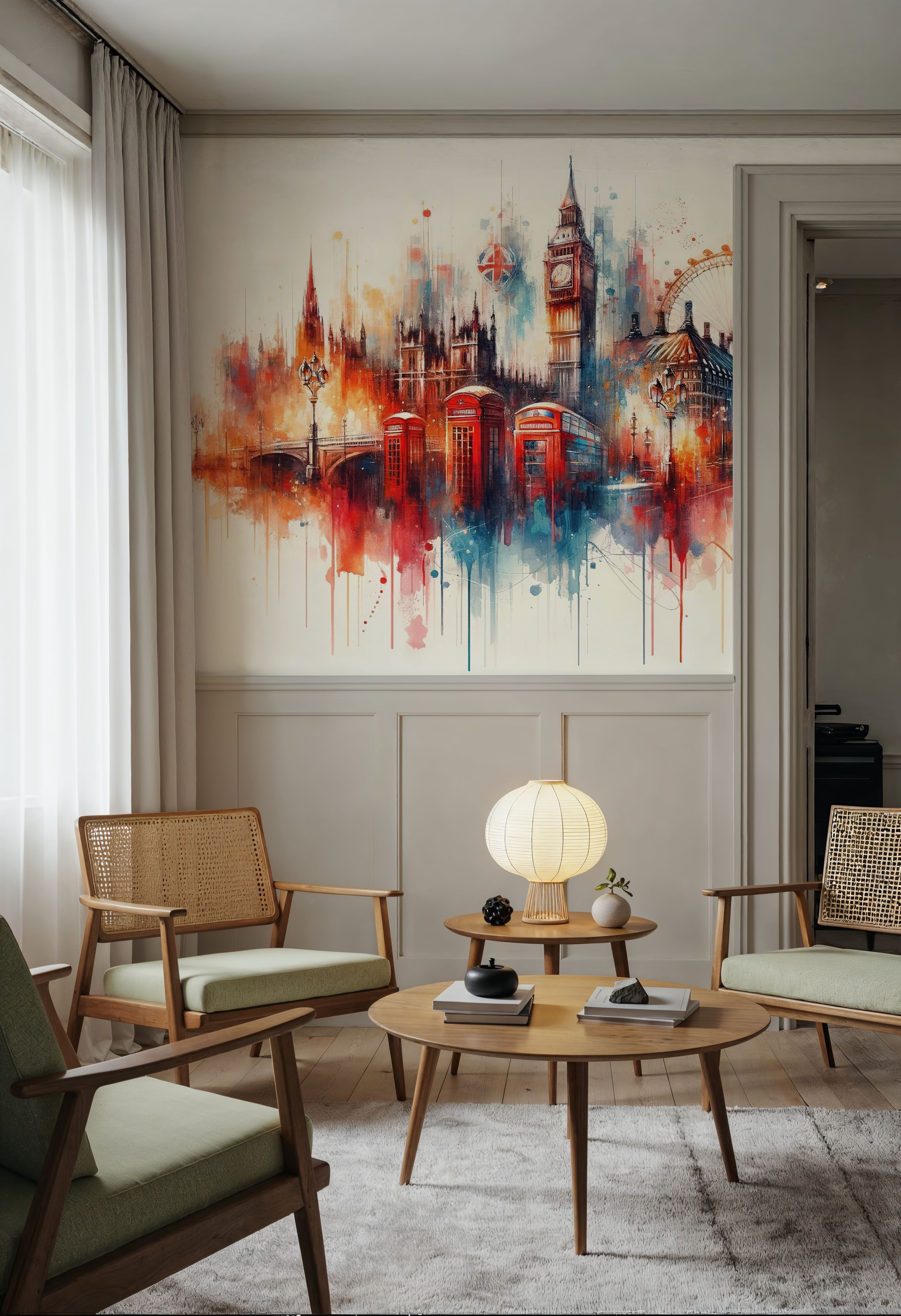 Watercolor London Skyline