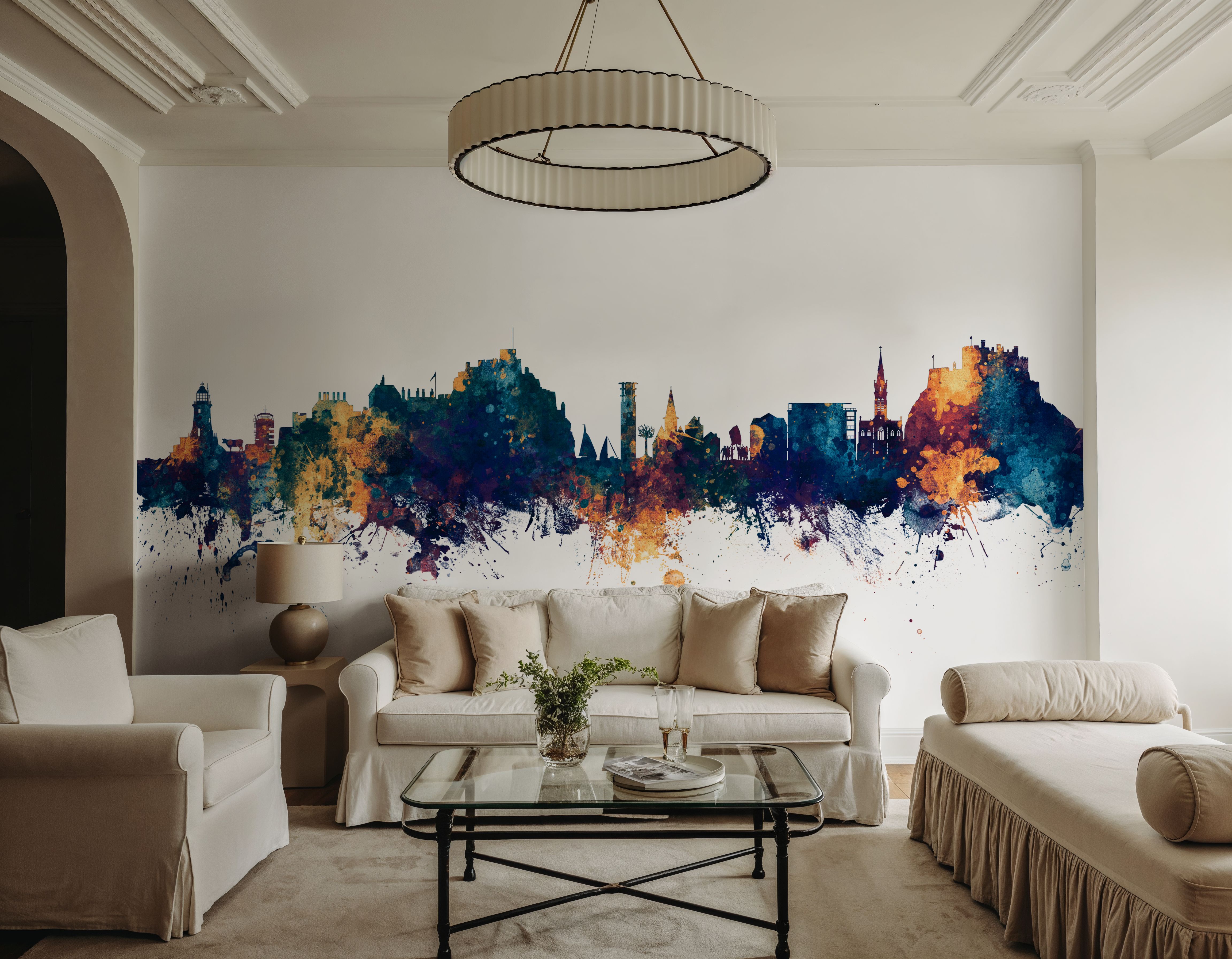 Jersey Channel Islands Skyline Blue & Bronze