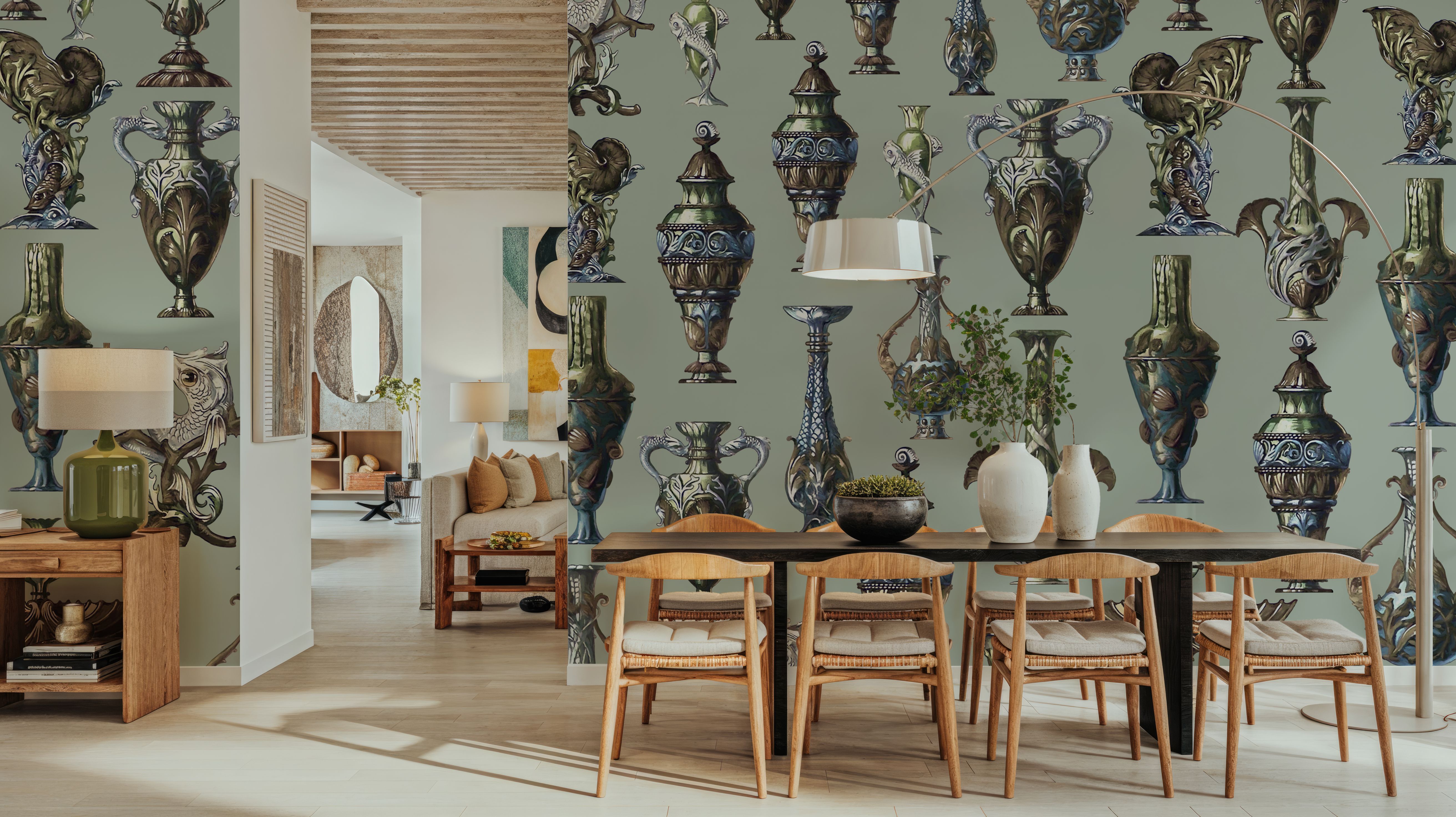 Art Deco Wall Teal