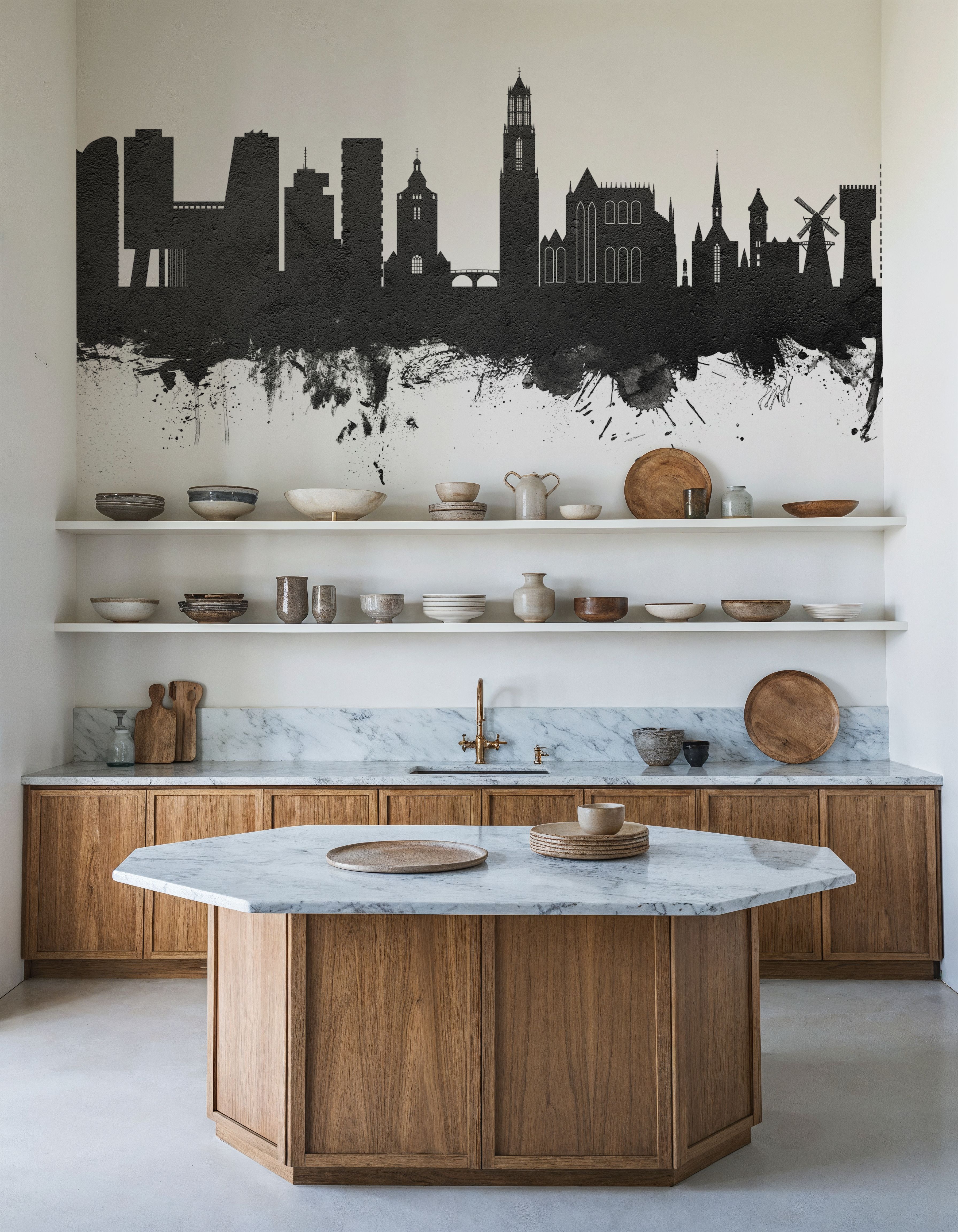 Utrecht The Netherlands Skyline Black & White