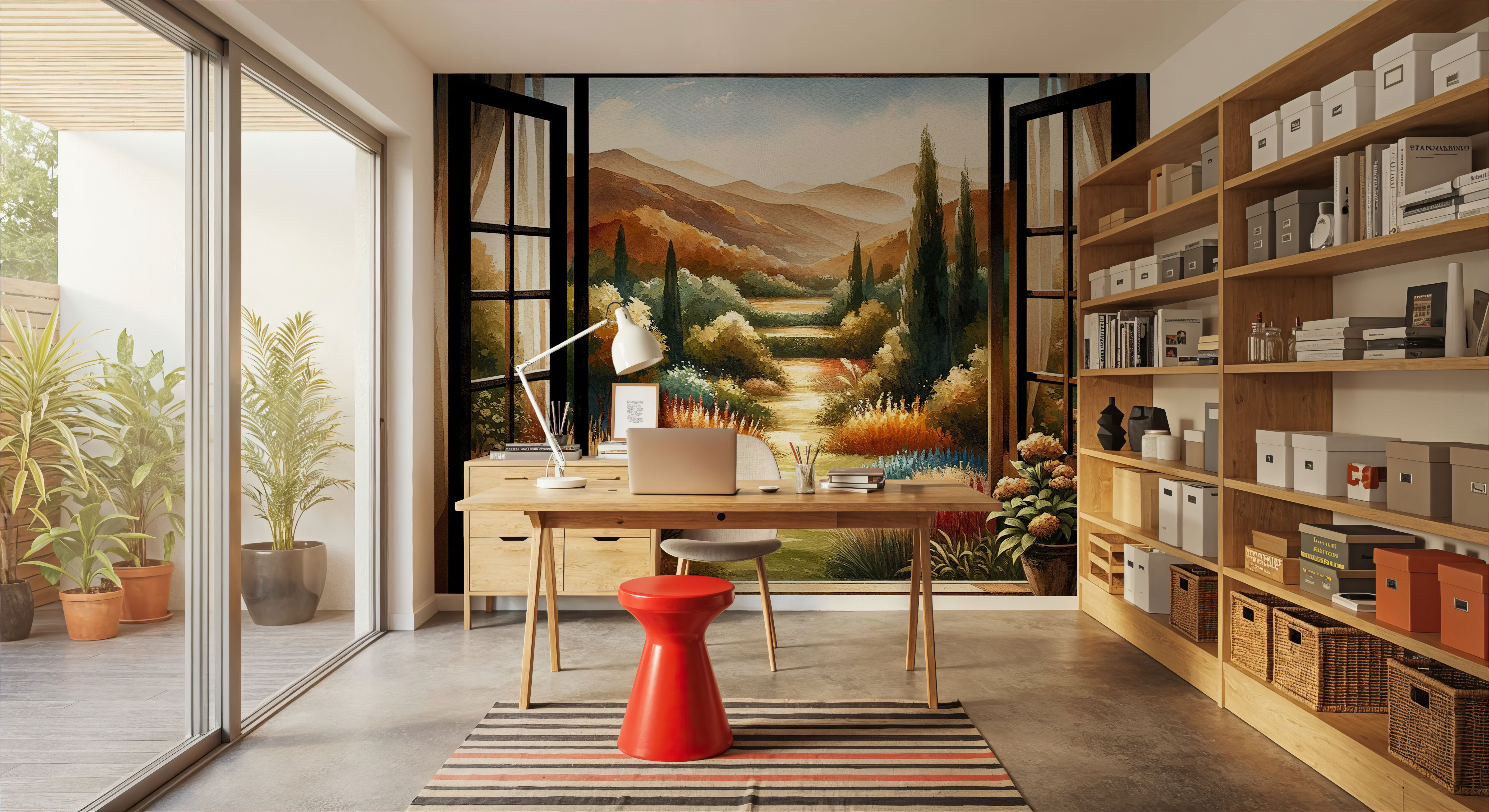 Full Window View, Papier peint