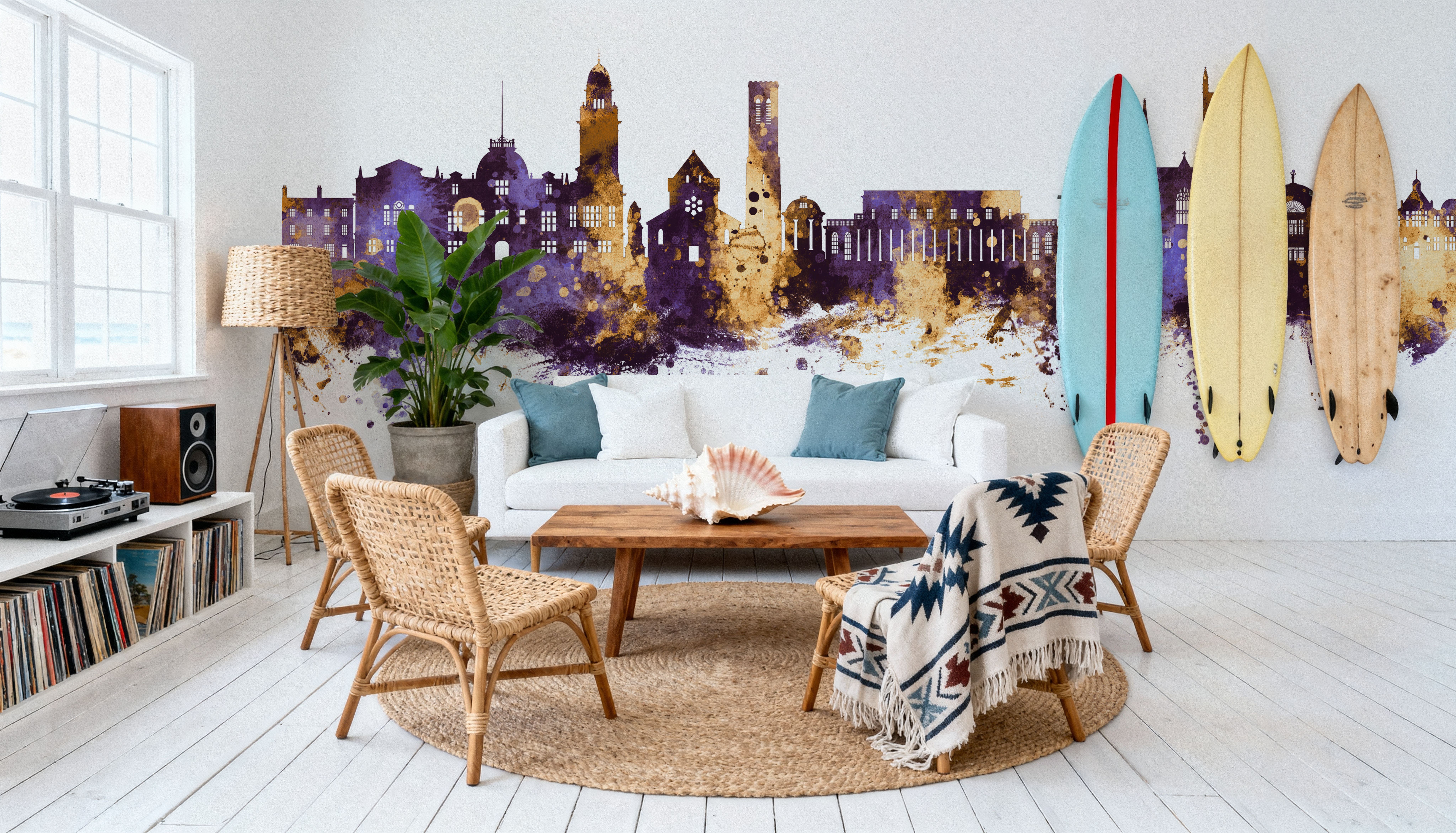 Royal Leamington Spa England Purple & Gold