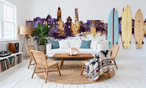 Royal Leamington Spa England Purple & Gold
