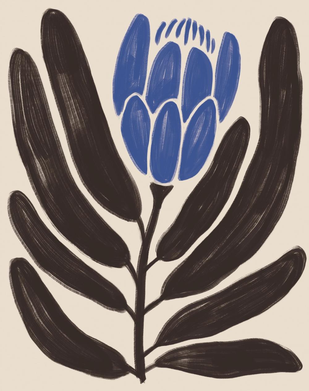 Simple Flowers I Blue