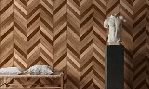 Chevron Wood, Walnut and Oak