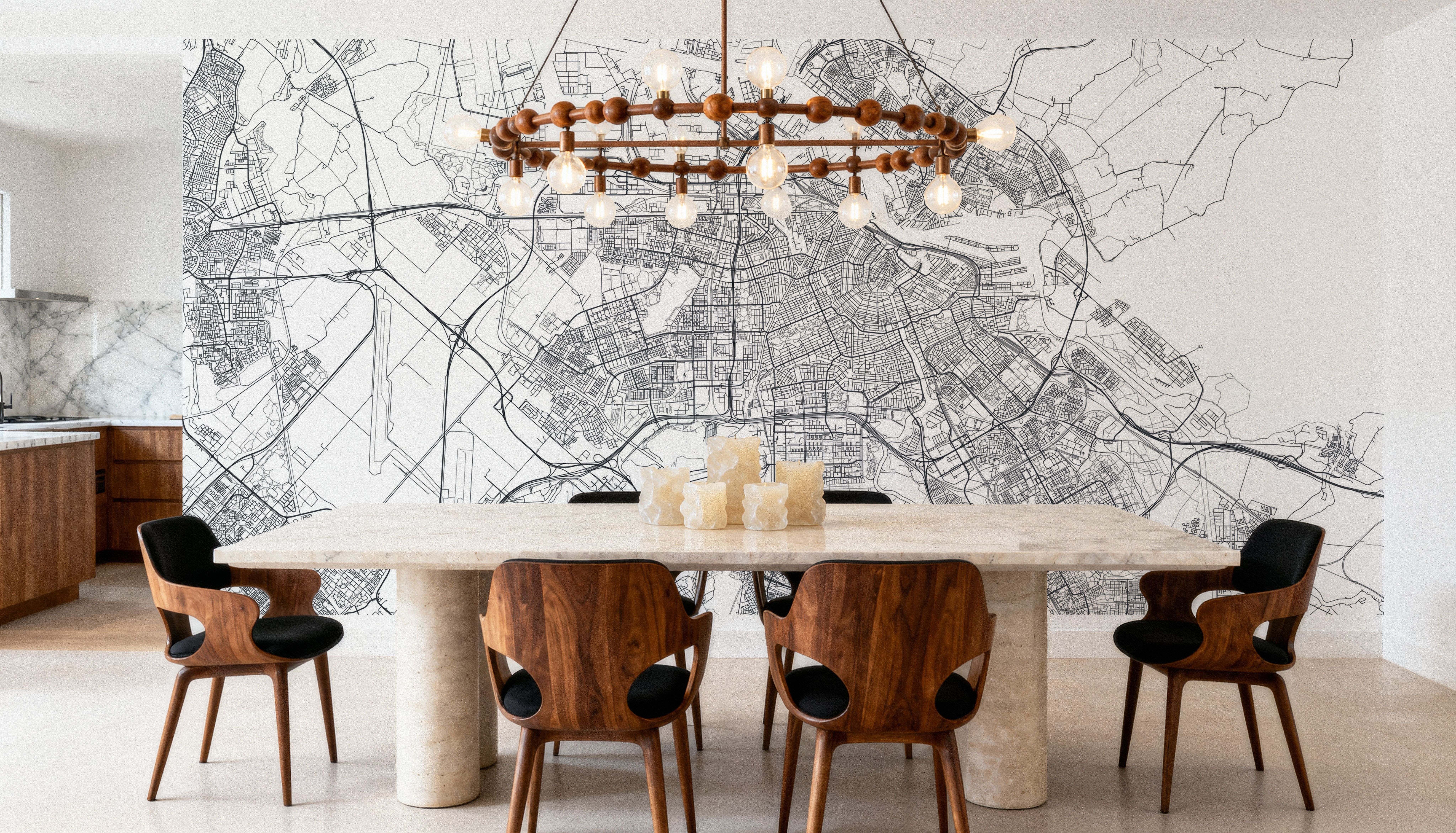 Map of Amsterdam, Wallpaper