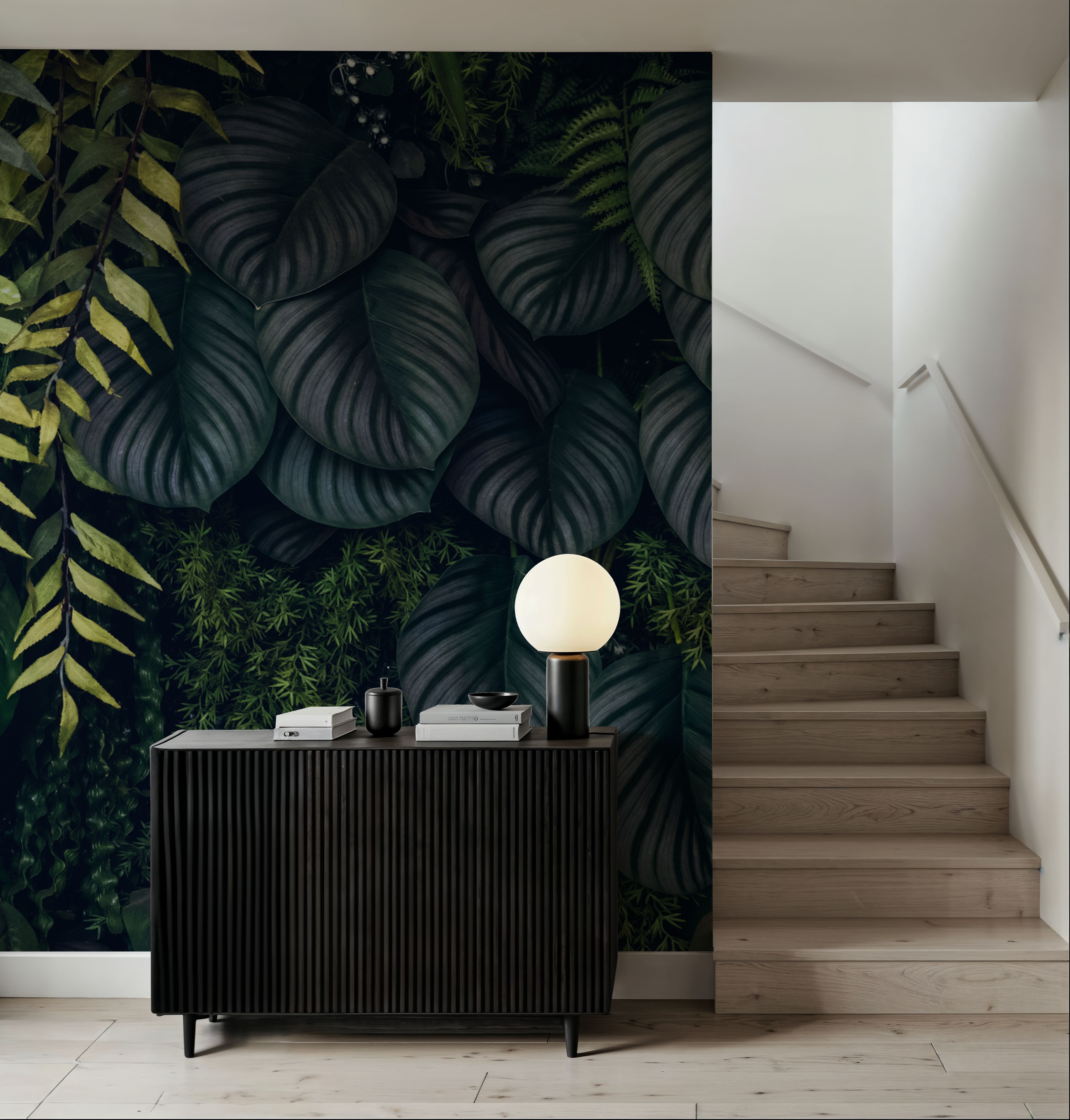 Wall Mural - Fern Tapestry - Foliage Nature mural wallpaper - Green - Bedroom - Wallism US - Premium, Textured or Peel & Stick