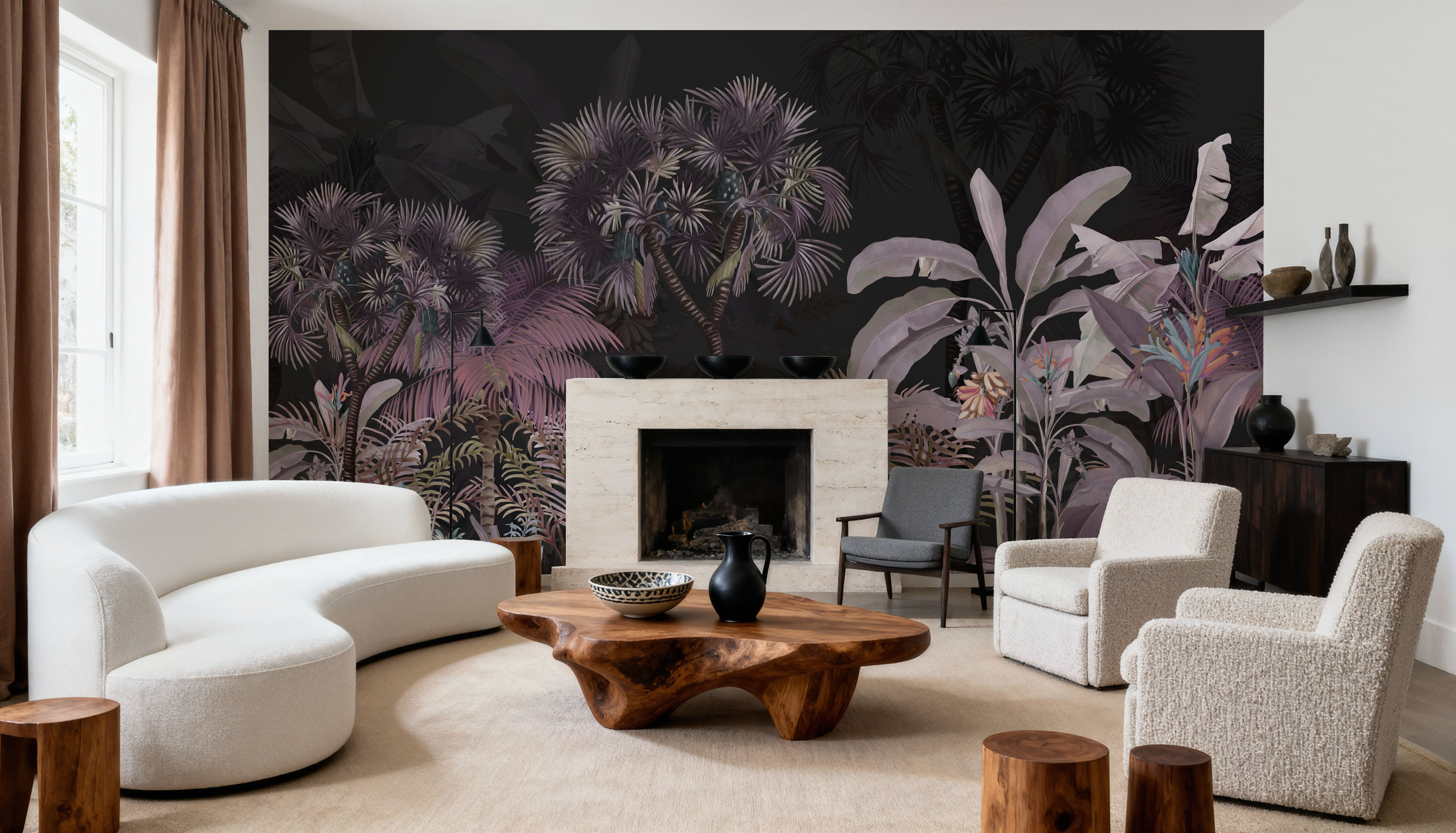 Tropical Forest Strolls Dark Purple