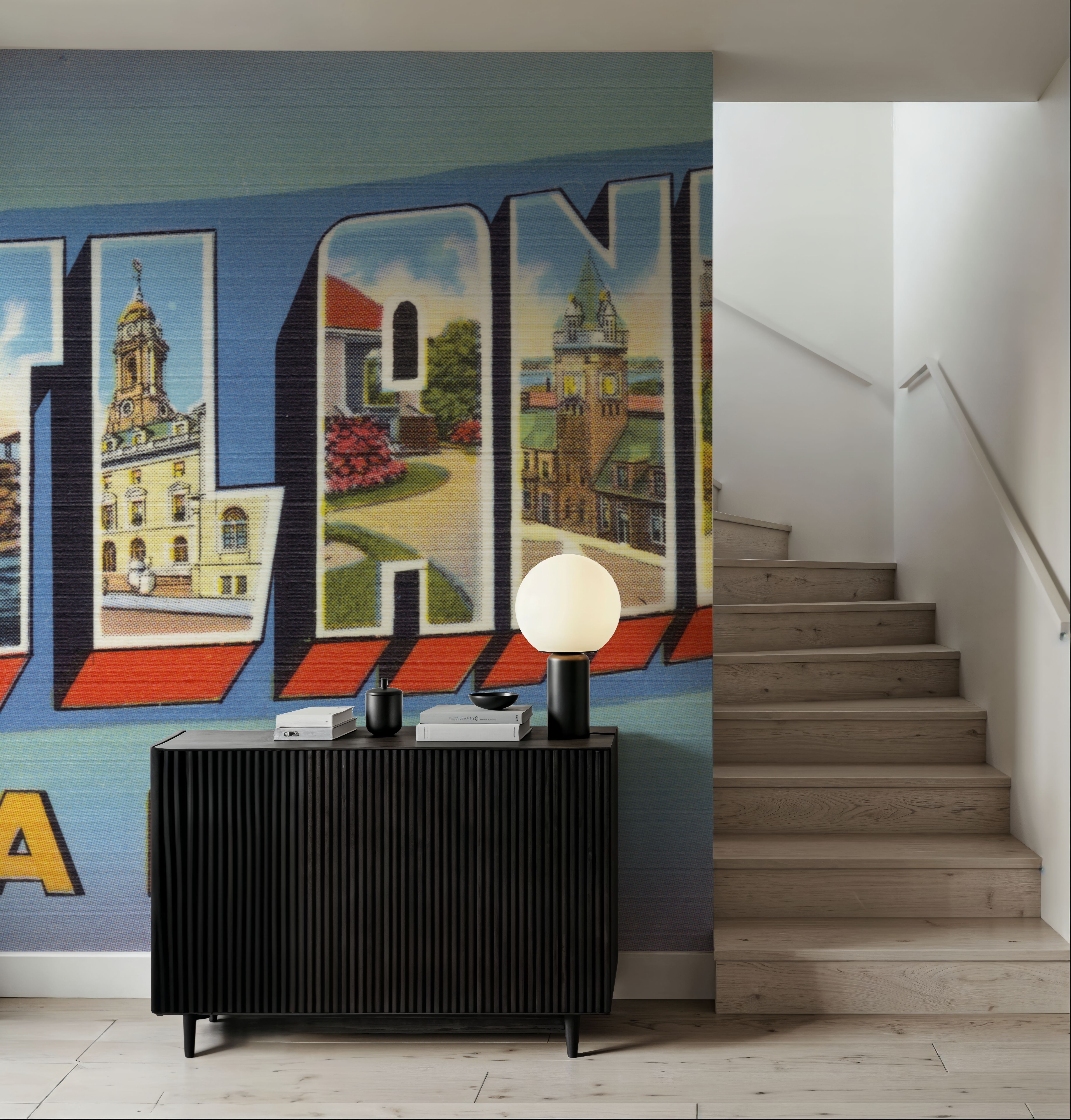 Greetings from Portland MA. - Screenprint Postcard