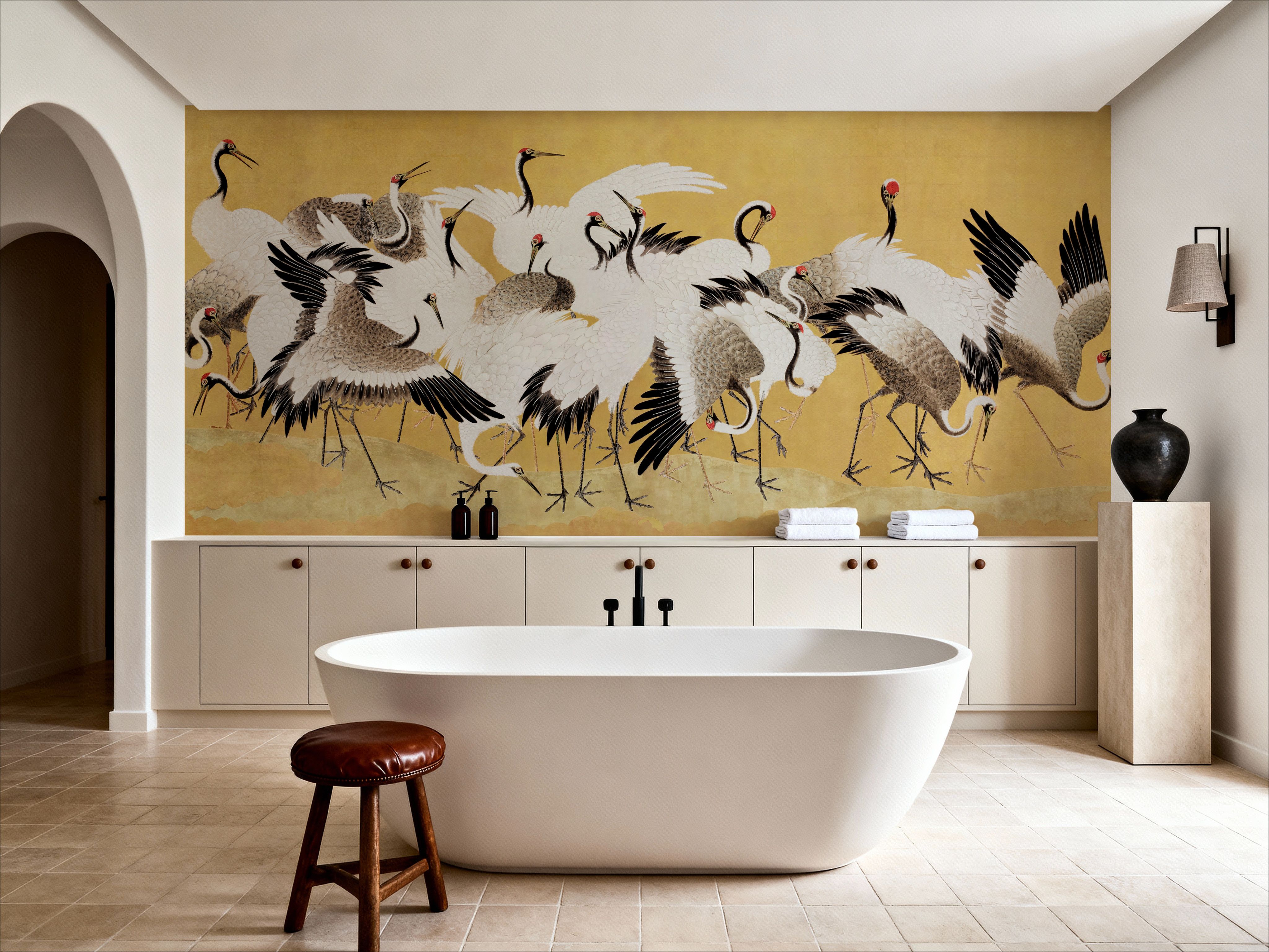 Japanese Flock of Cranes