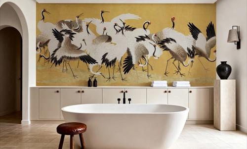 Japanese Flock of Cranes