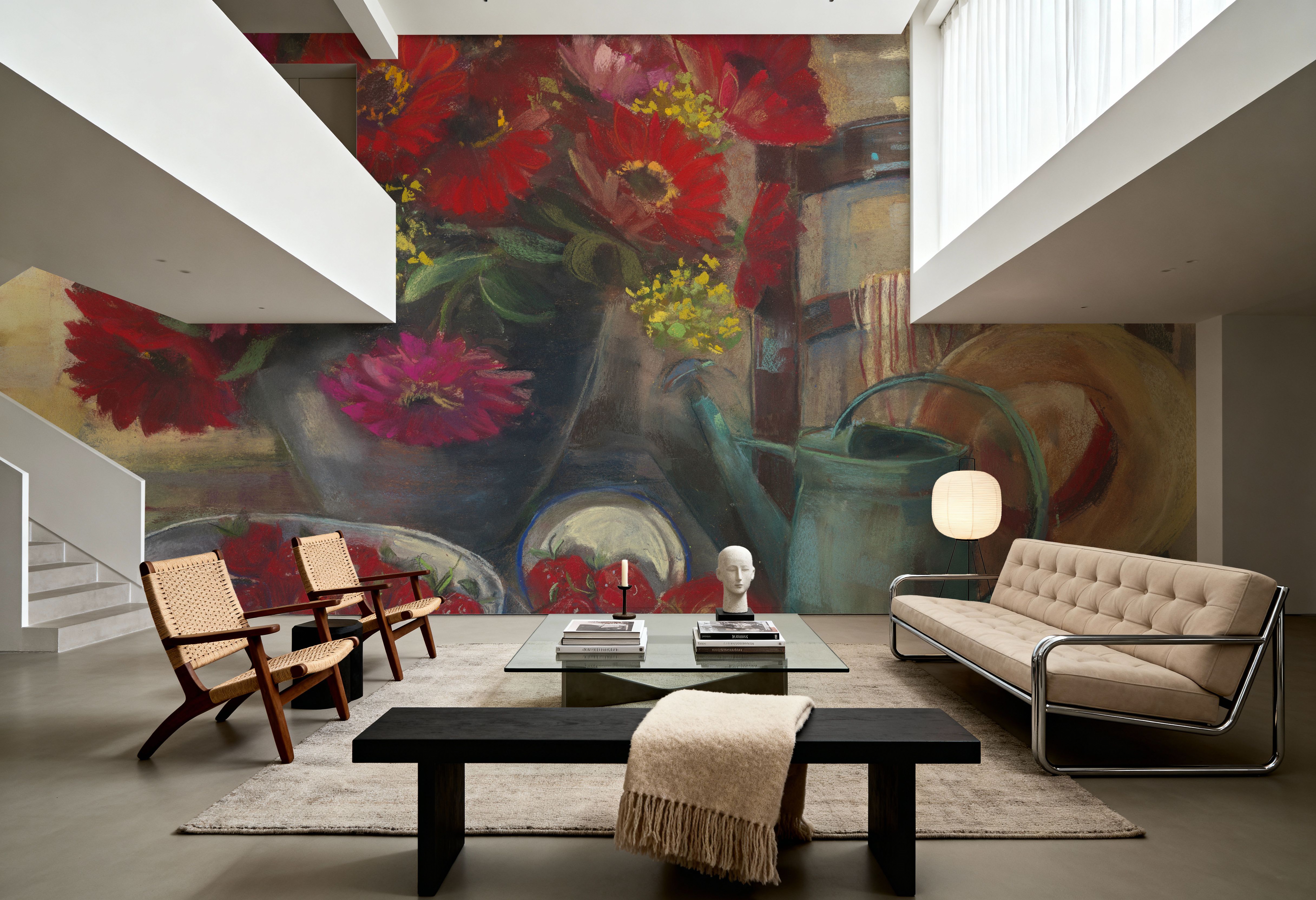 Strawberries and Zinnias