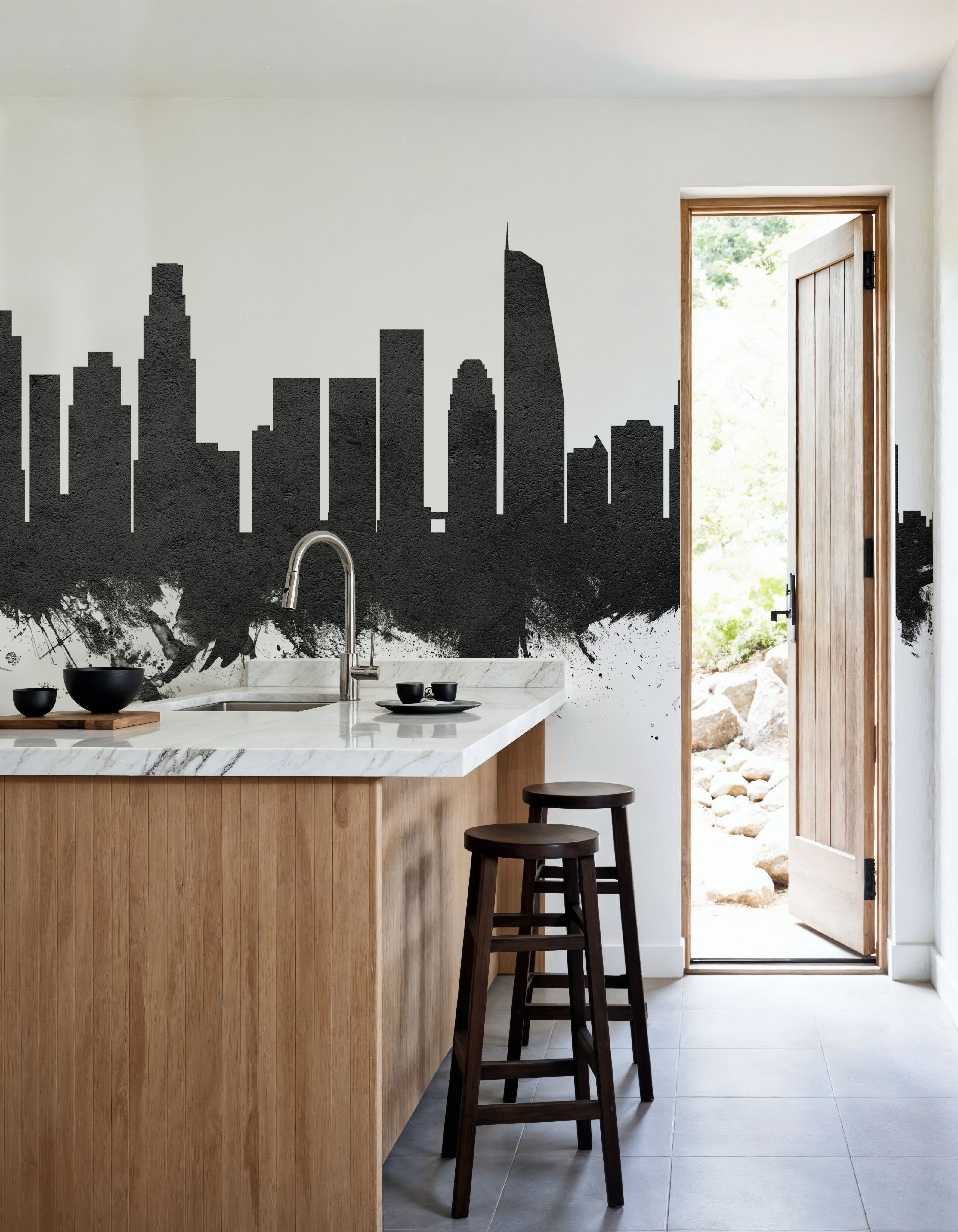 Los Angeles Skyline Black & White