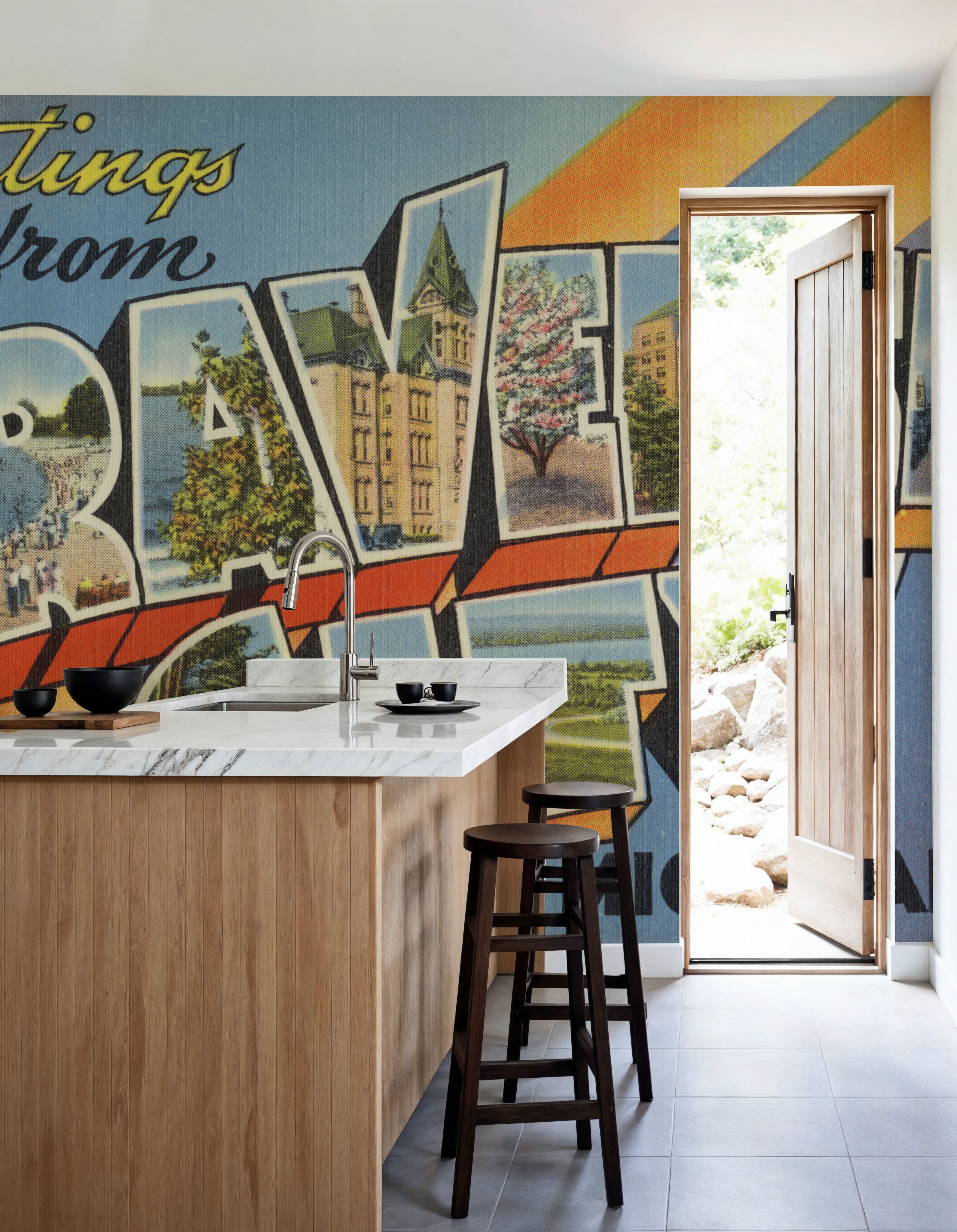 Greetings from Traverse City - Screenprint Postcard