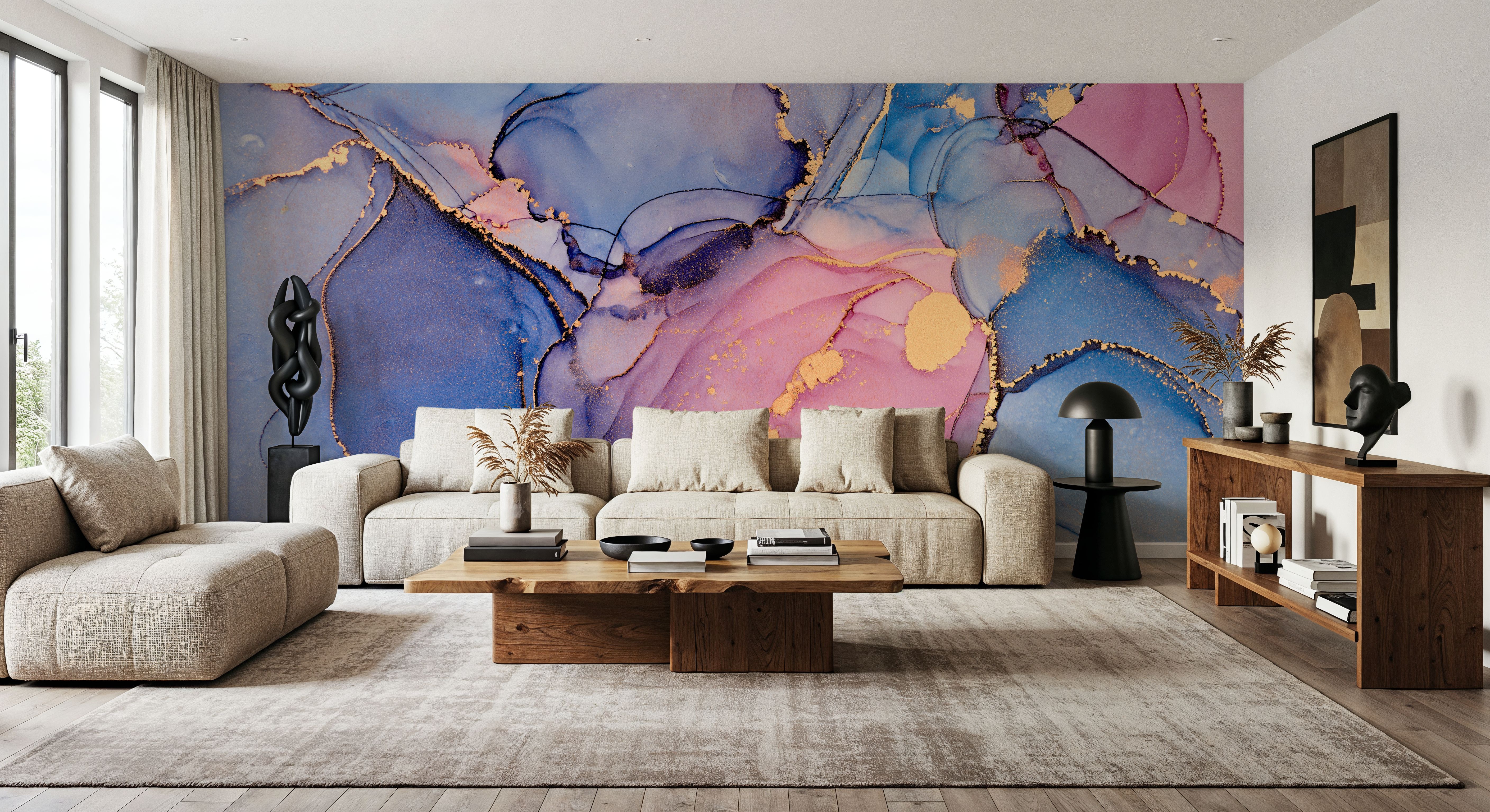 Free-Flow Ink Blue And Pink