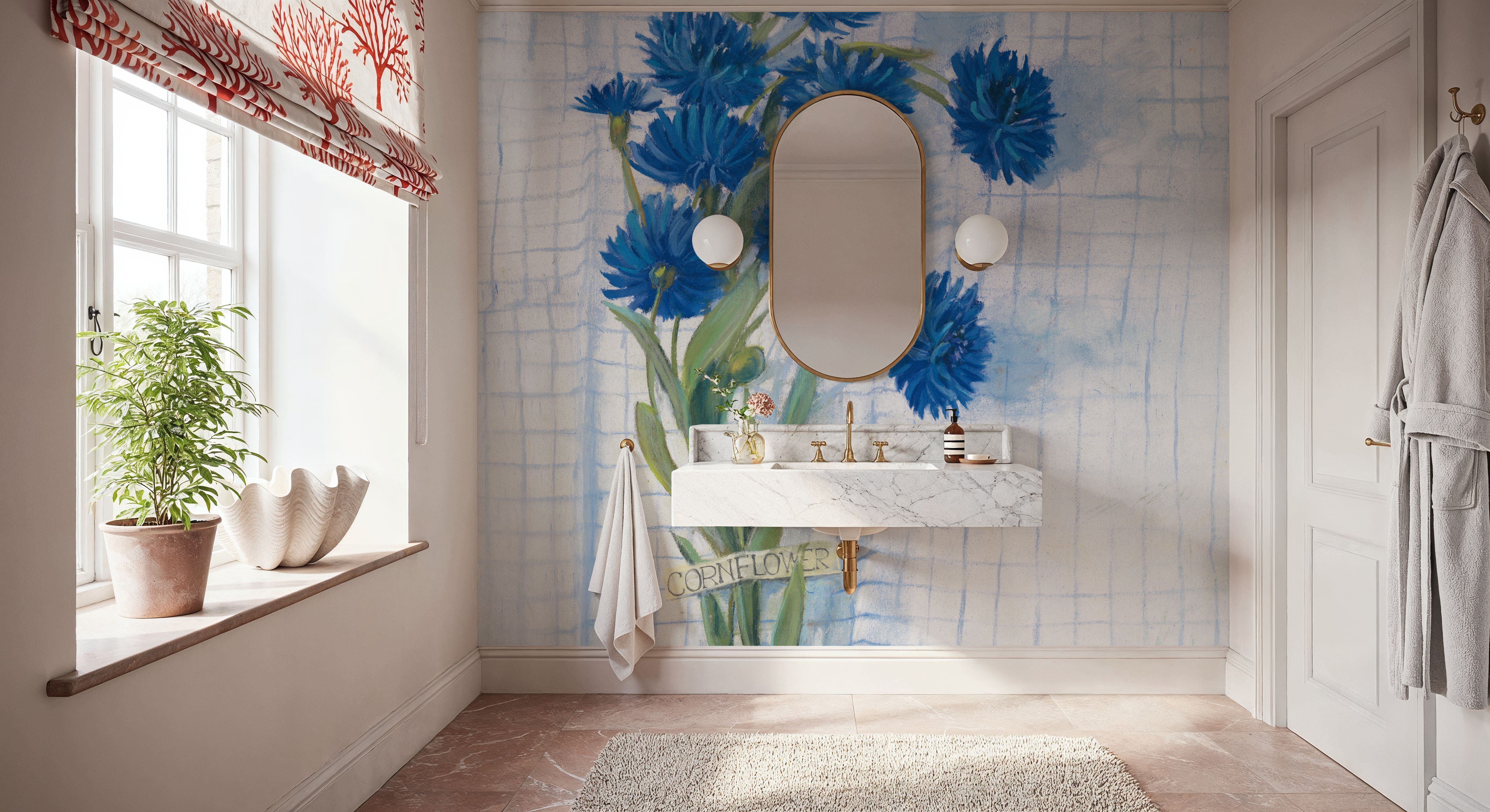 Cornflowers on Linen