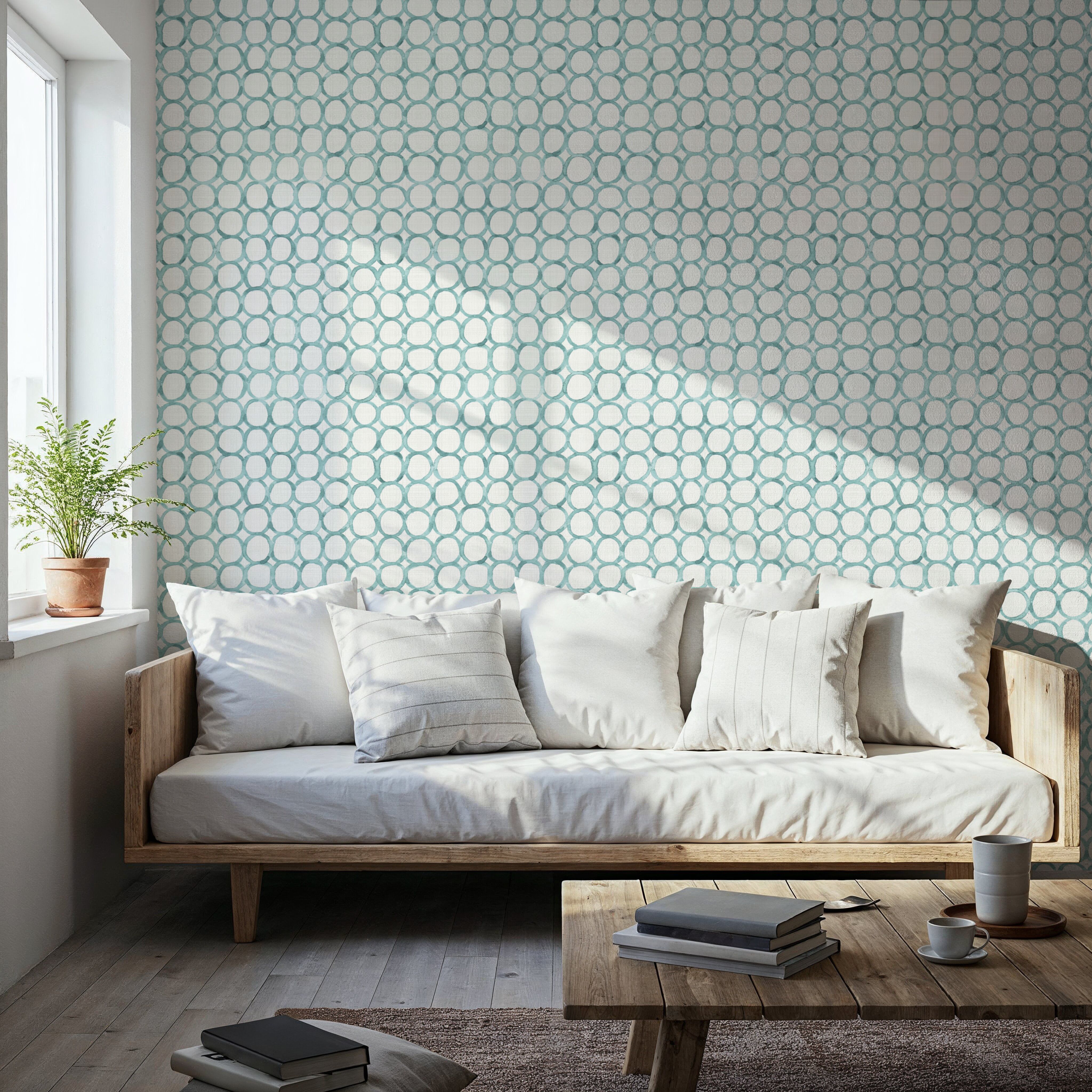 Mixed Blue Circles , Wallpaper