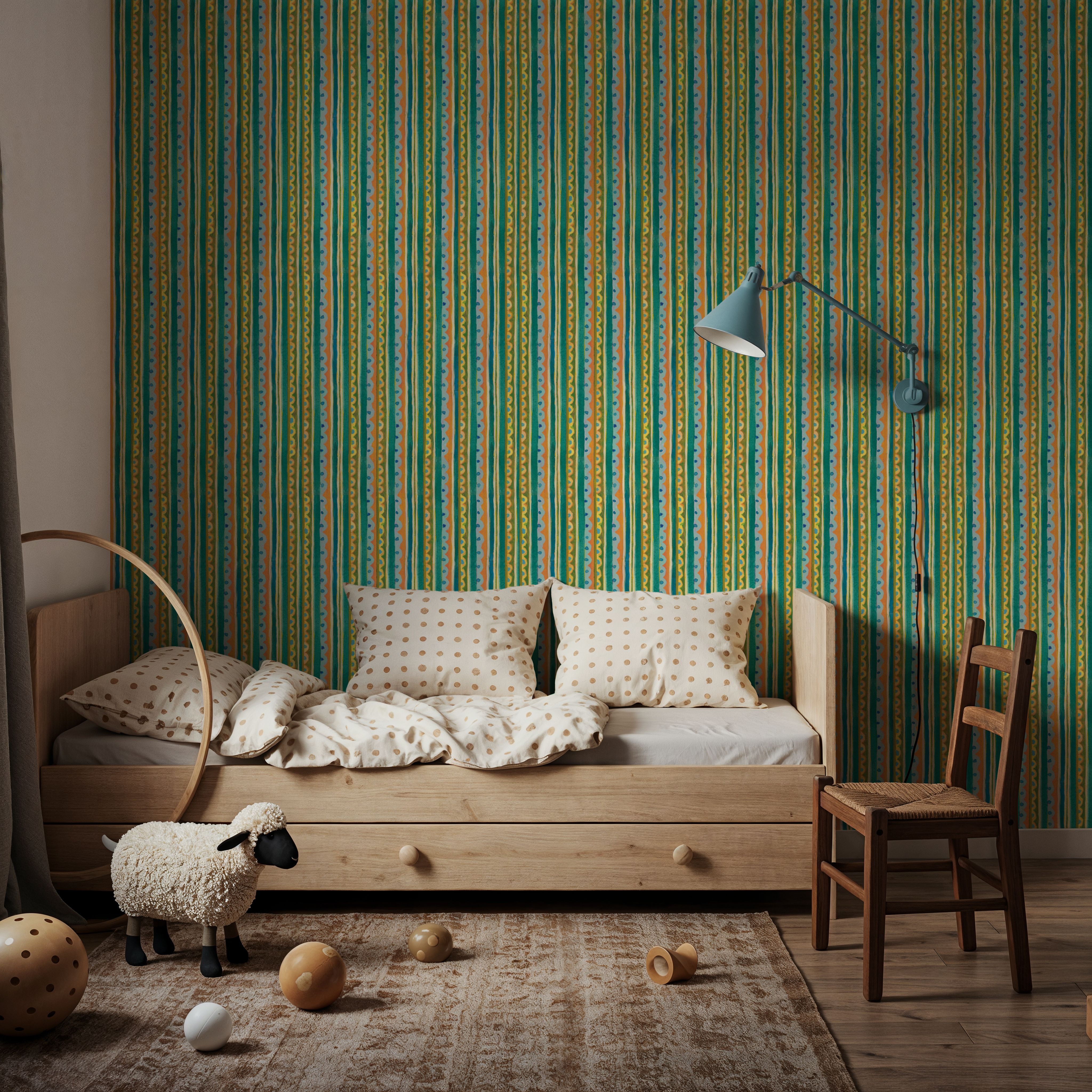 Floral on the Line, Wallpaper