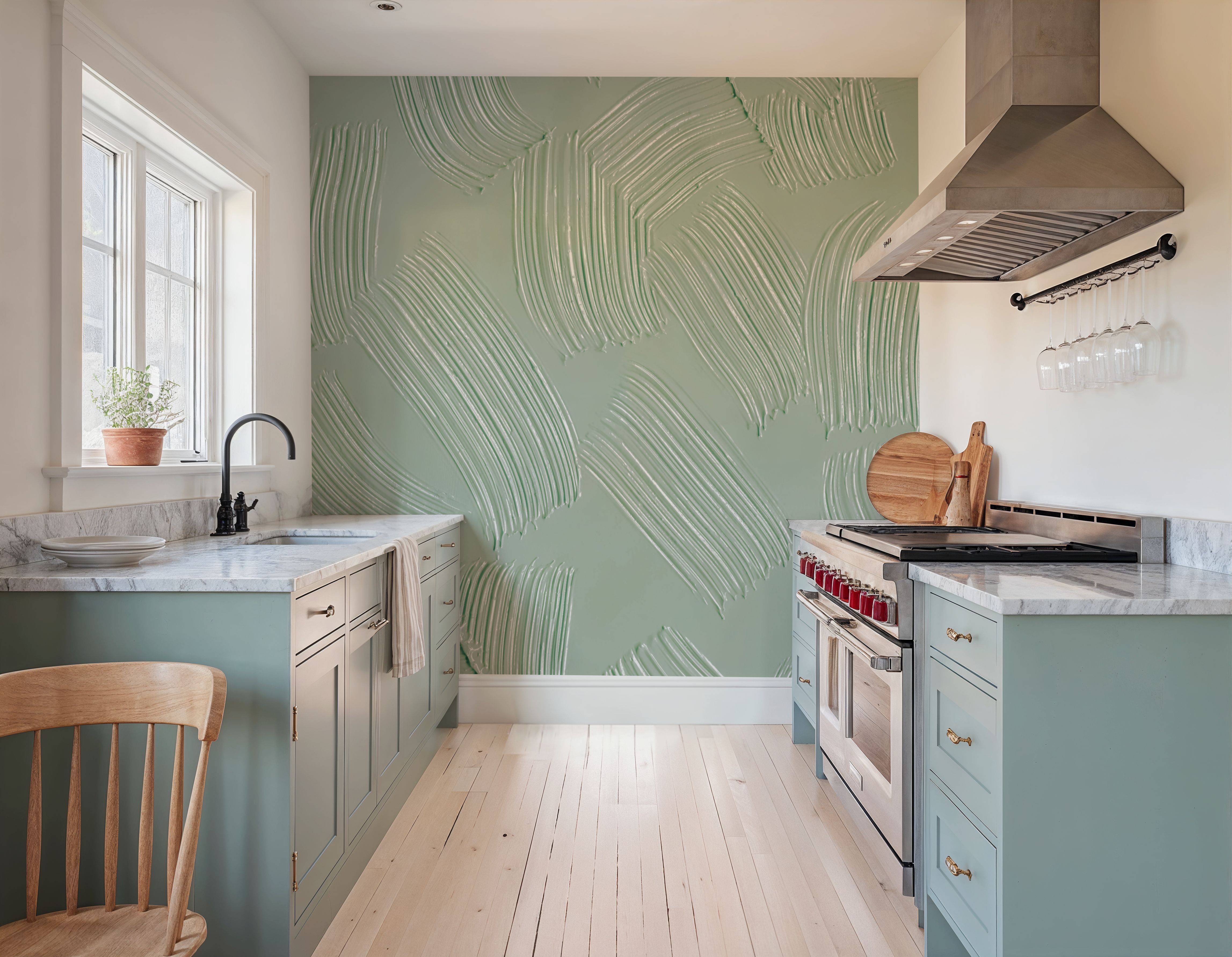 Stylized Brush Strokes, Mint