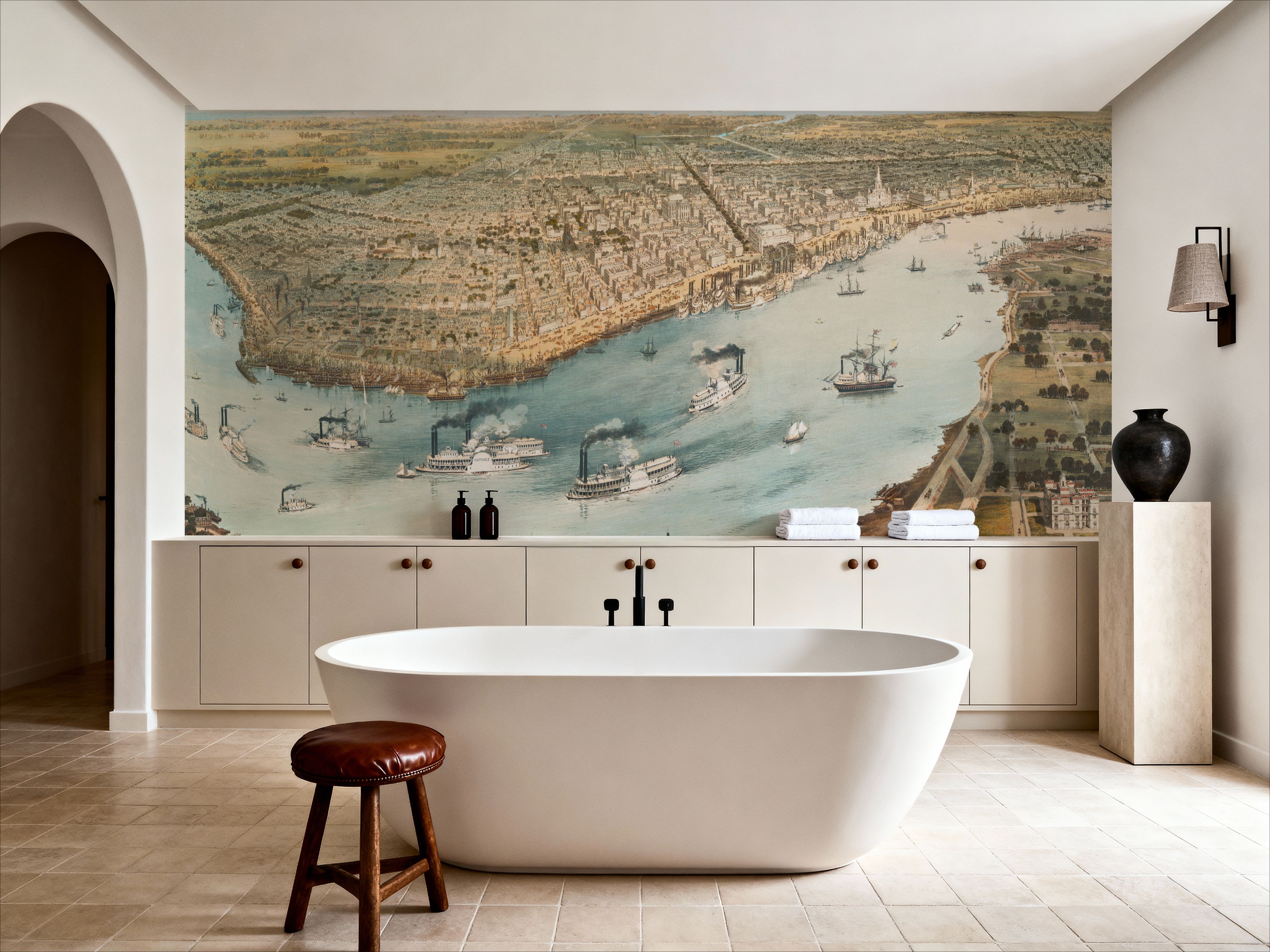 Old Aerial View of New Orleans, Louisiana