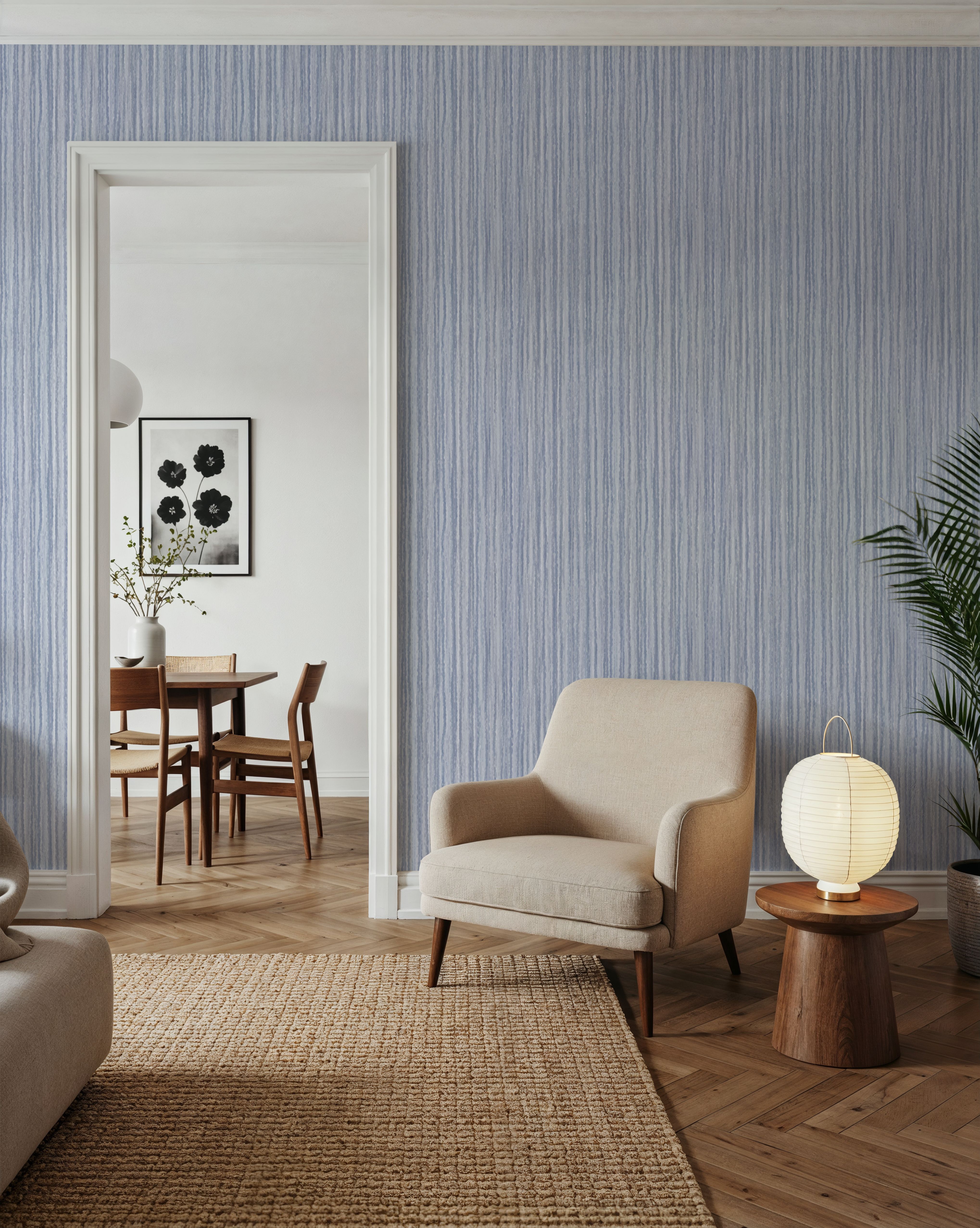 Textured Lines, French Blue