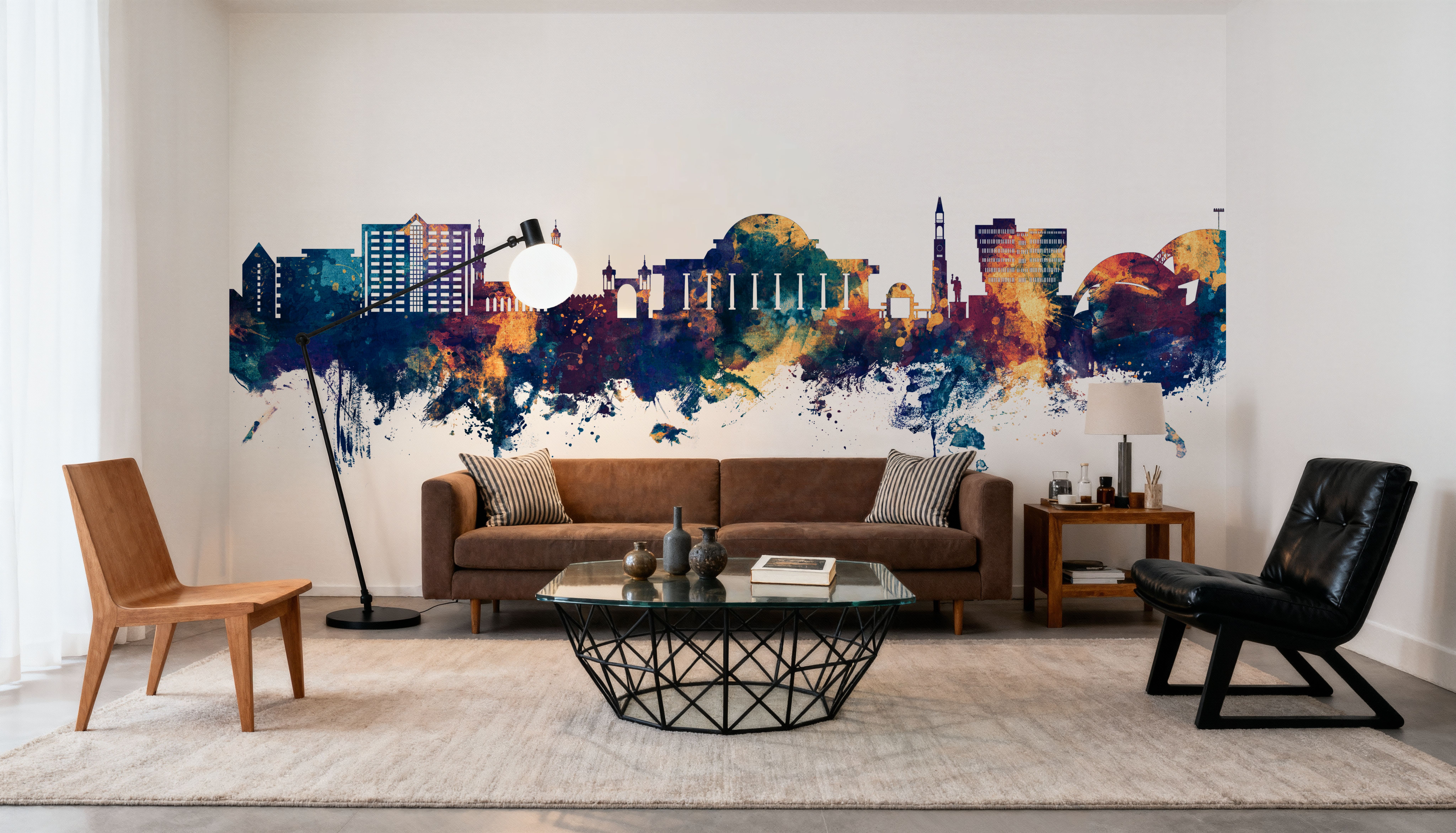 Lilongwe Malawi Skyline Blue & Bronze