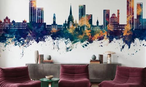 Salford England Skyline Blue & Bronze