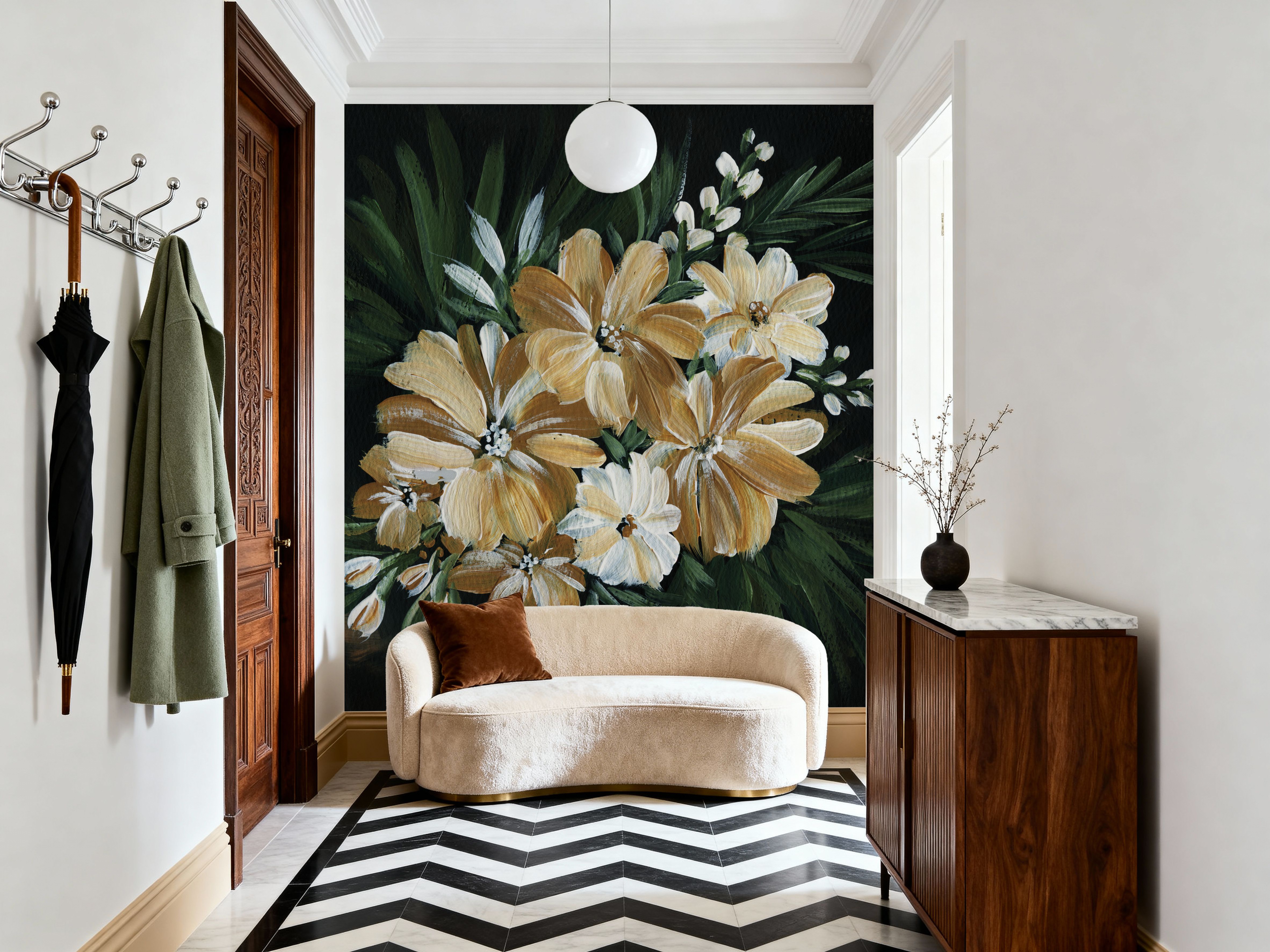 Moody Golden Florals