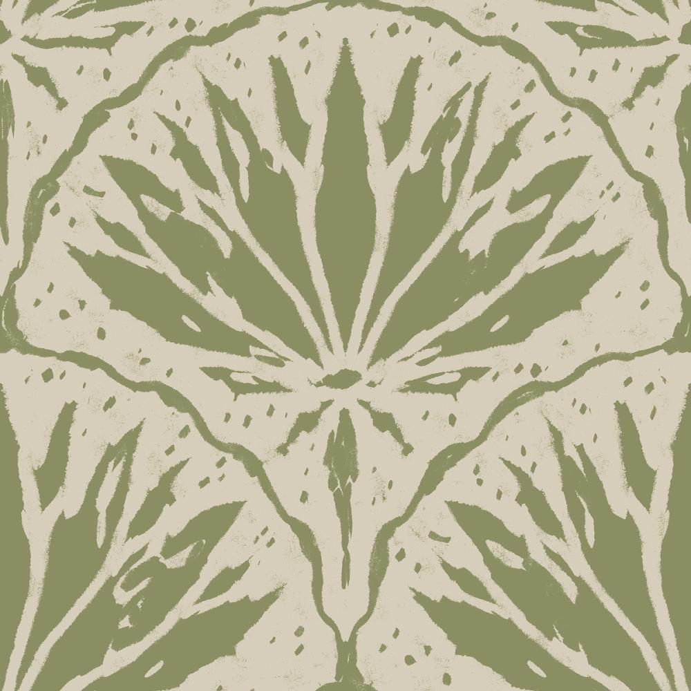 Abstract Water Lily, Olive