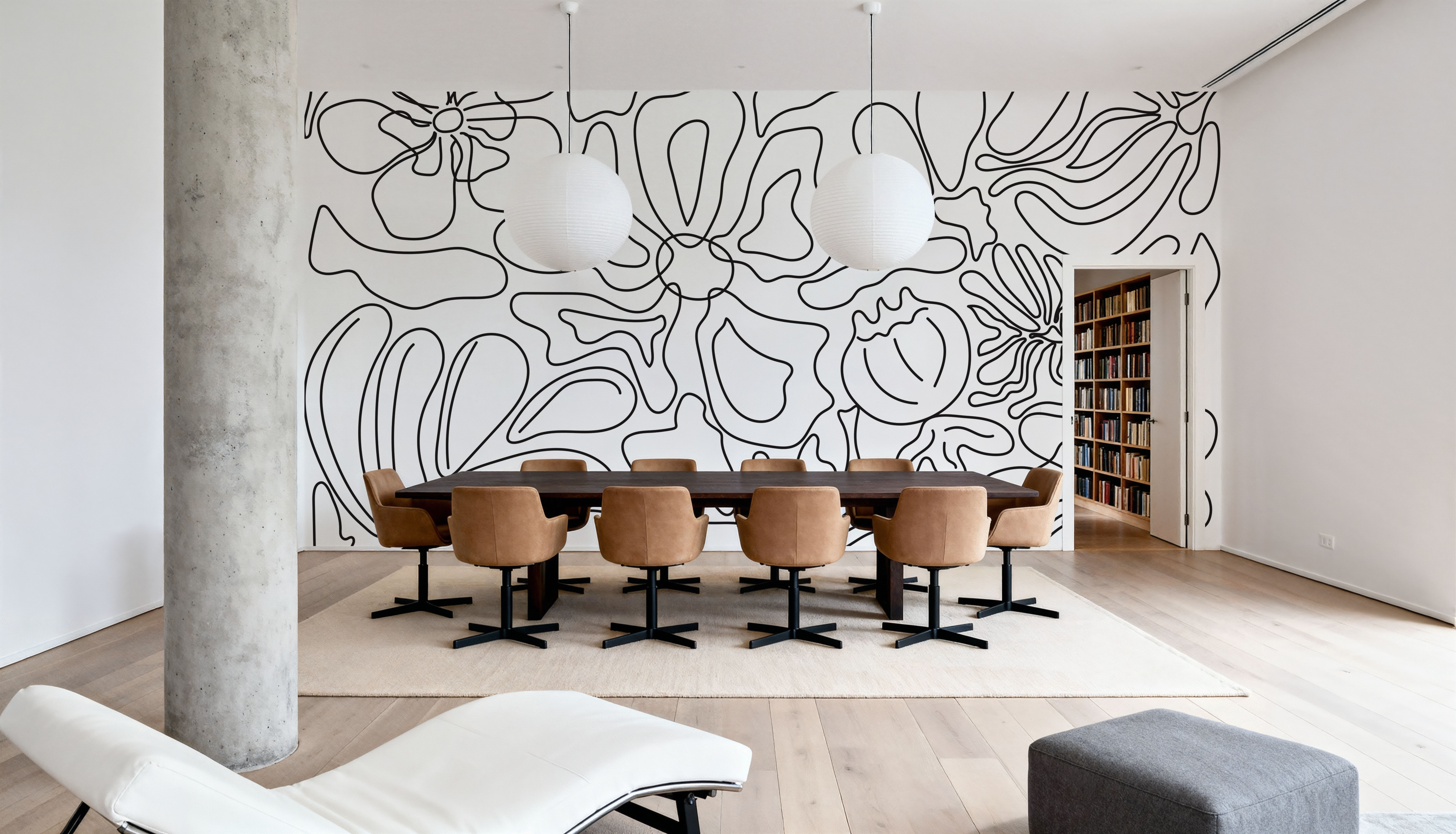 Hippie Flower Swirl, Wallpaper