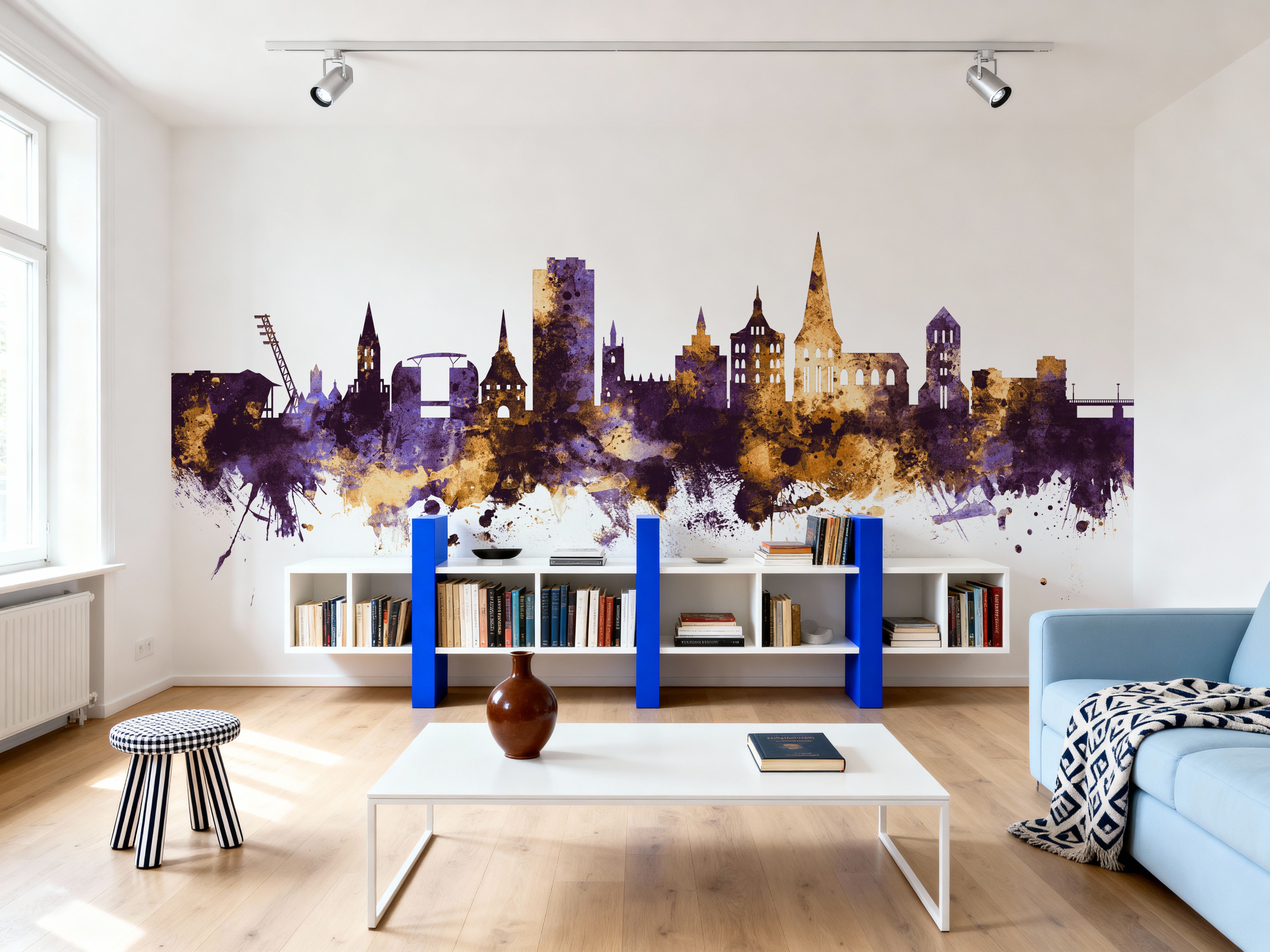 Rostock Germnay Skyline Purple & Gold