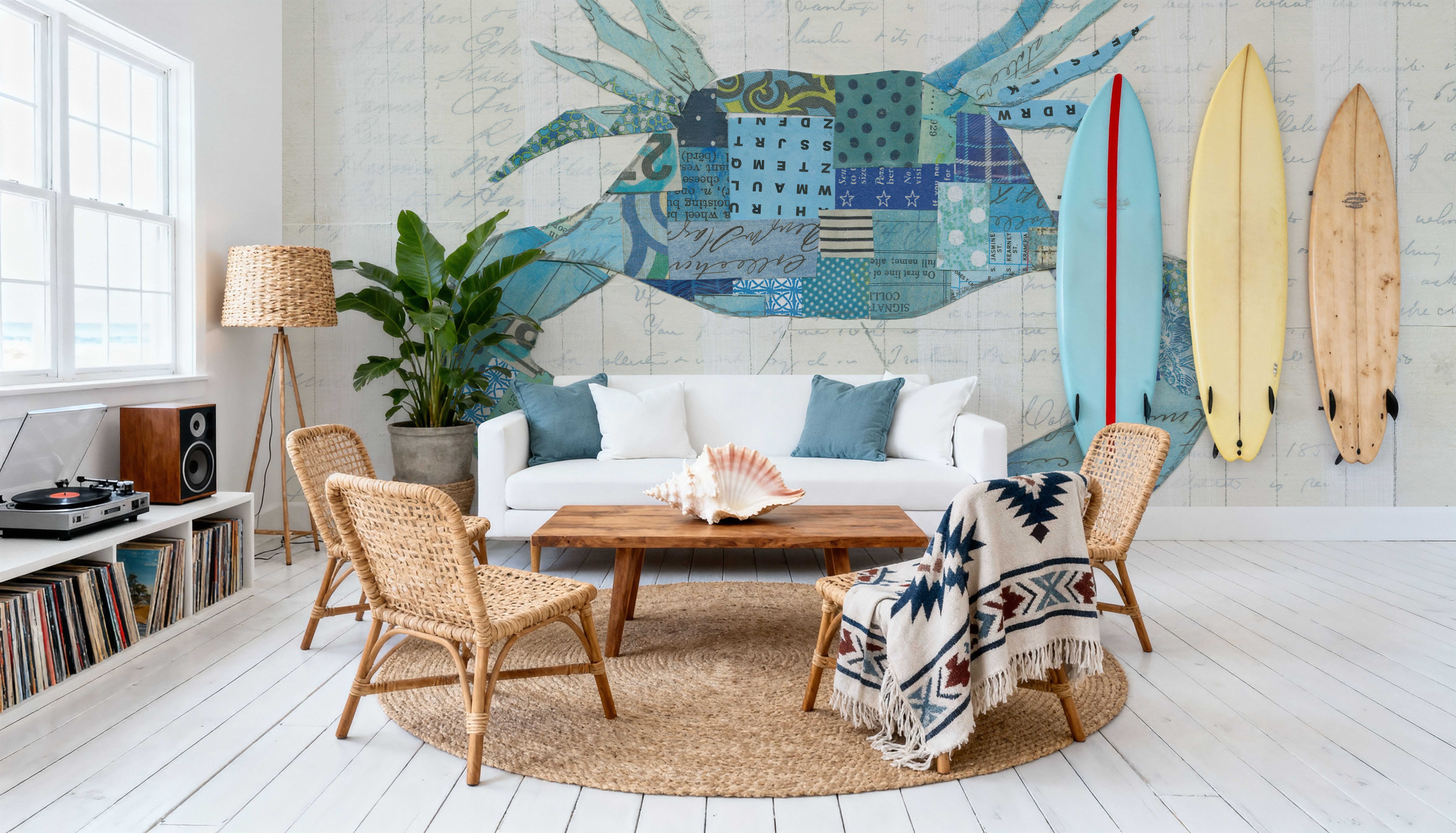 Blue Oceans, Papier peint