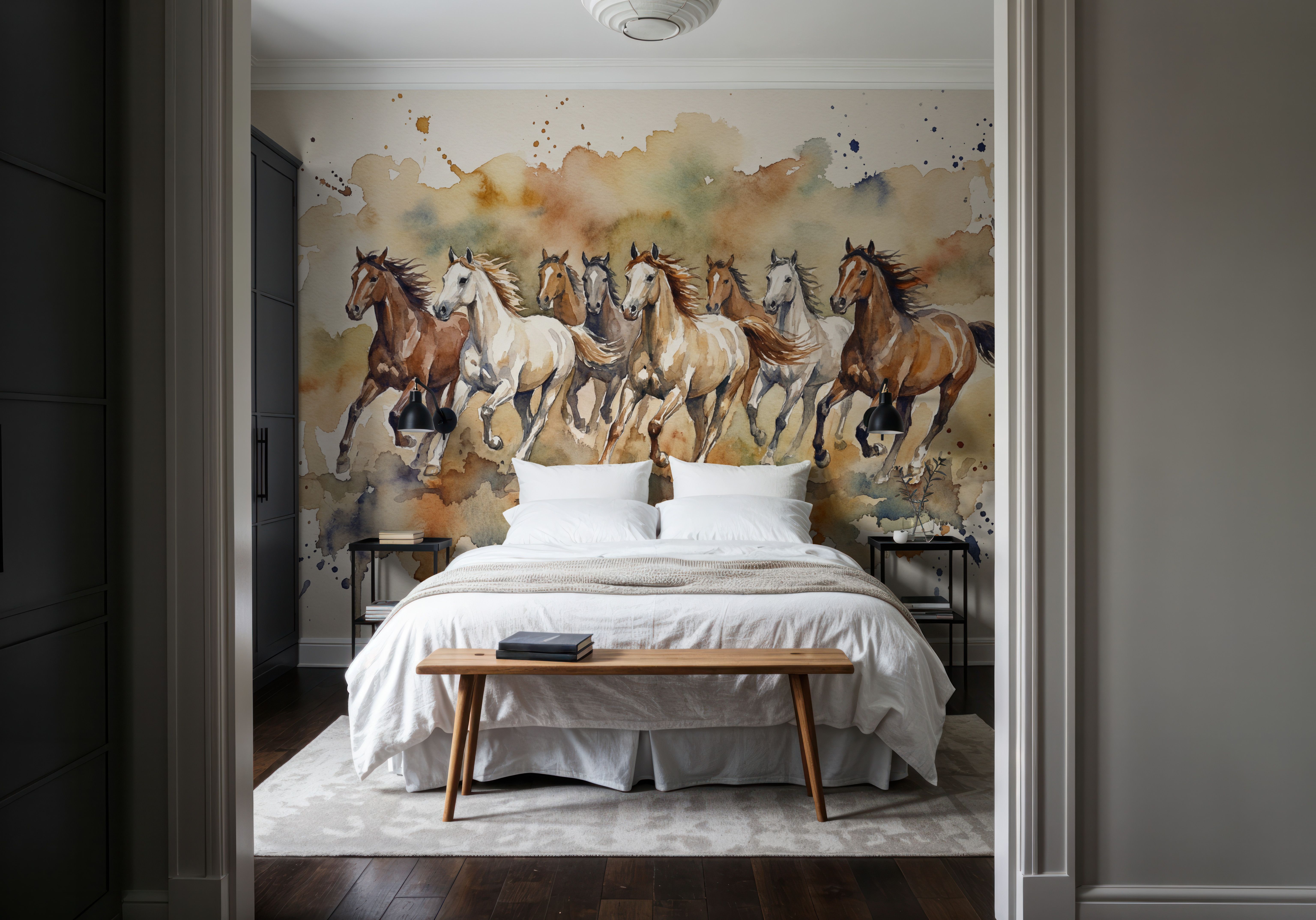 Wild Horses II - Watercolor Spirit Animals Series