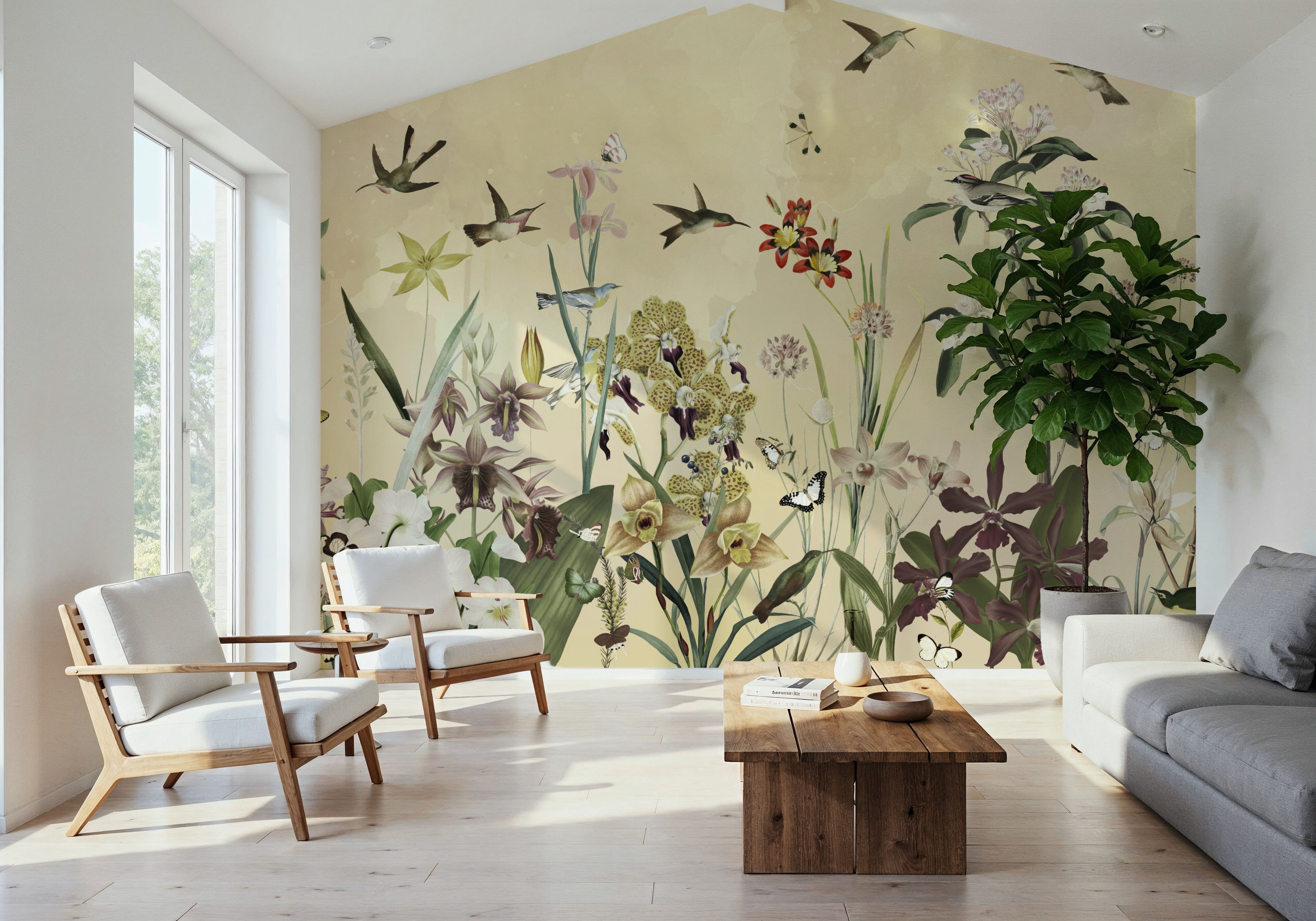 Garden Full of my Dreams Yellow, Wallpaper