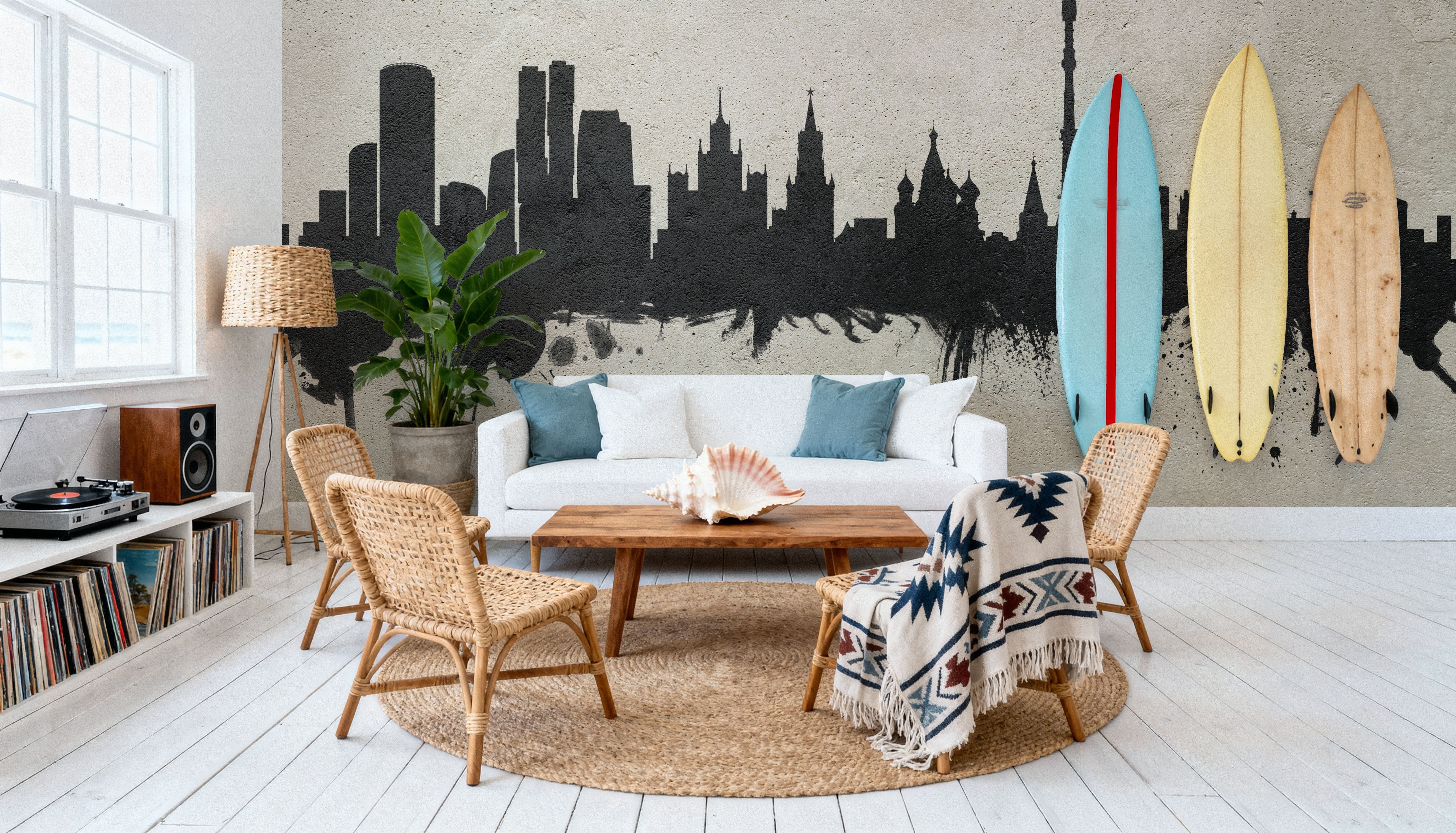 Moscow Russia Skyline Concrete