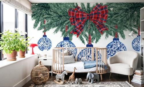 Holiday Tartan and Chinoiserie I