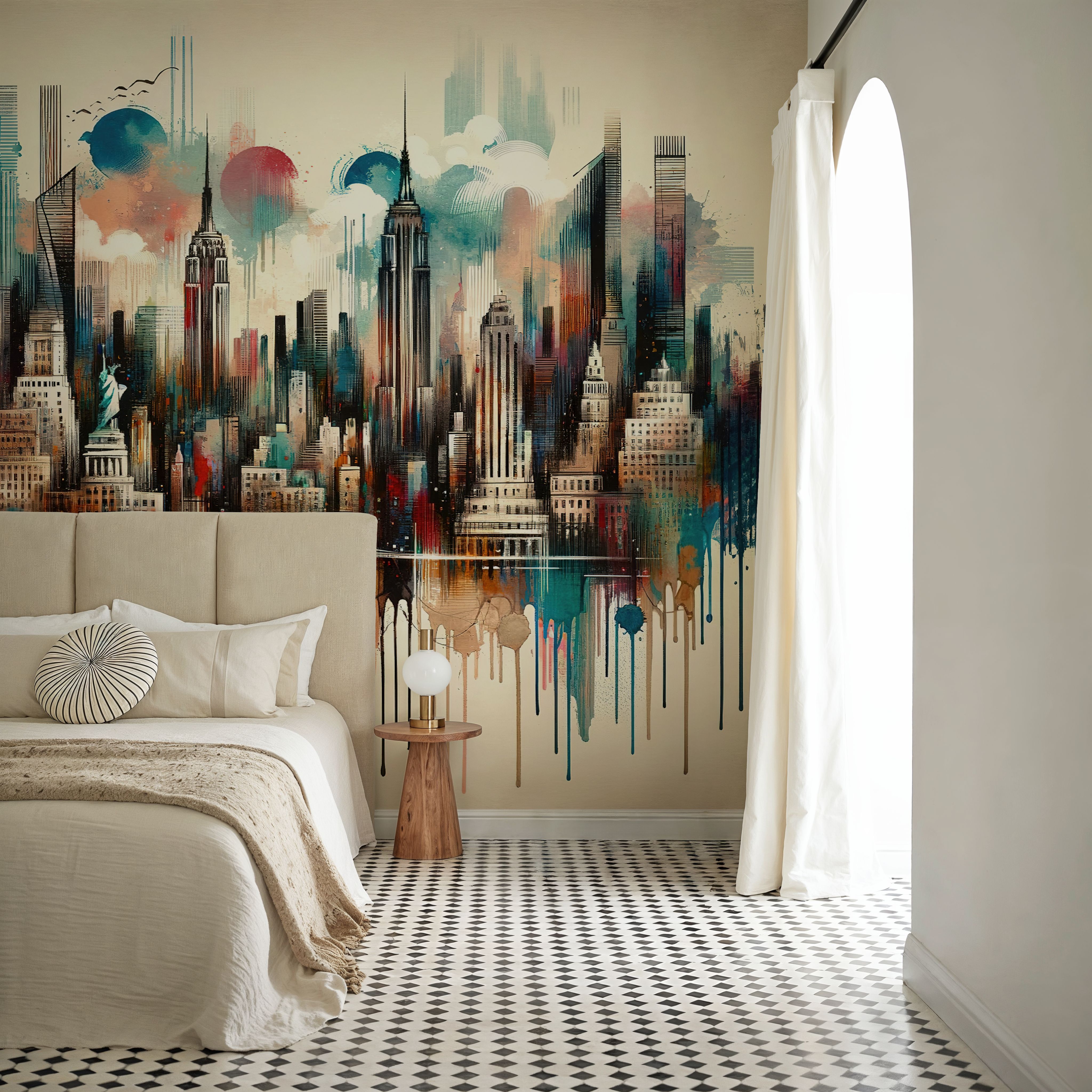 Watercolor New York Skyline