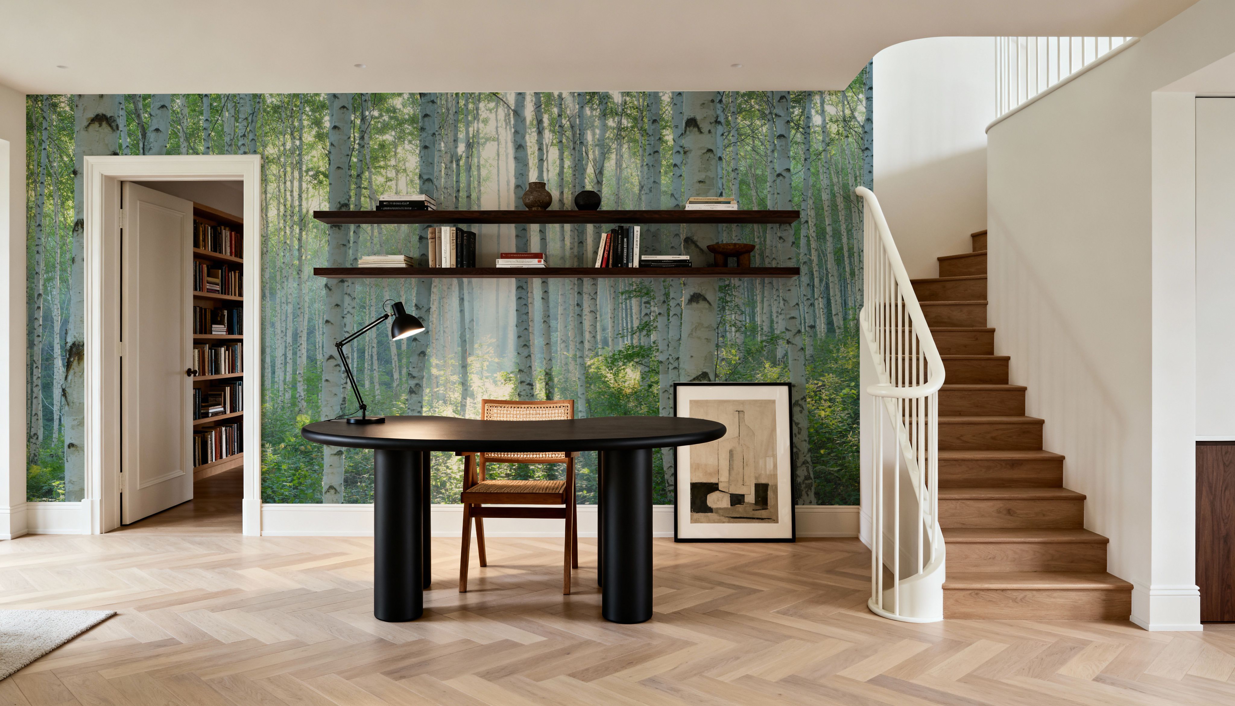 Peaceful Birch Woods