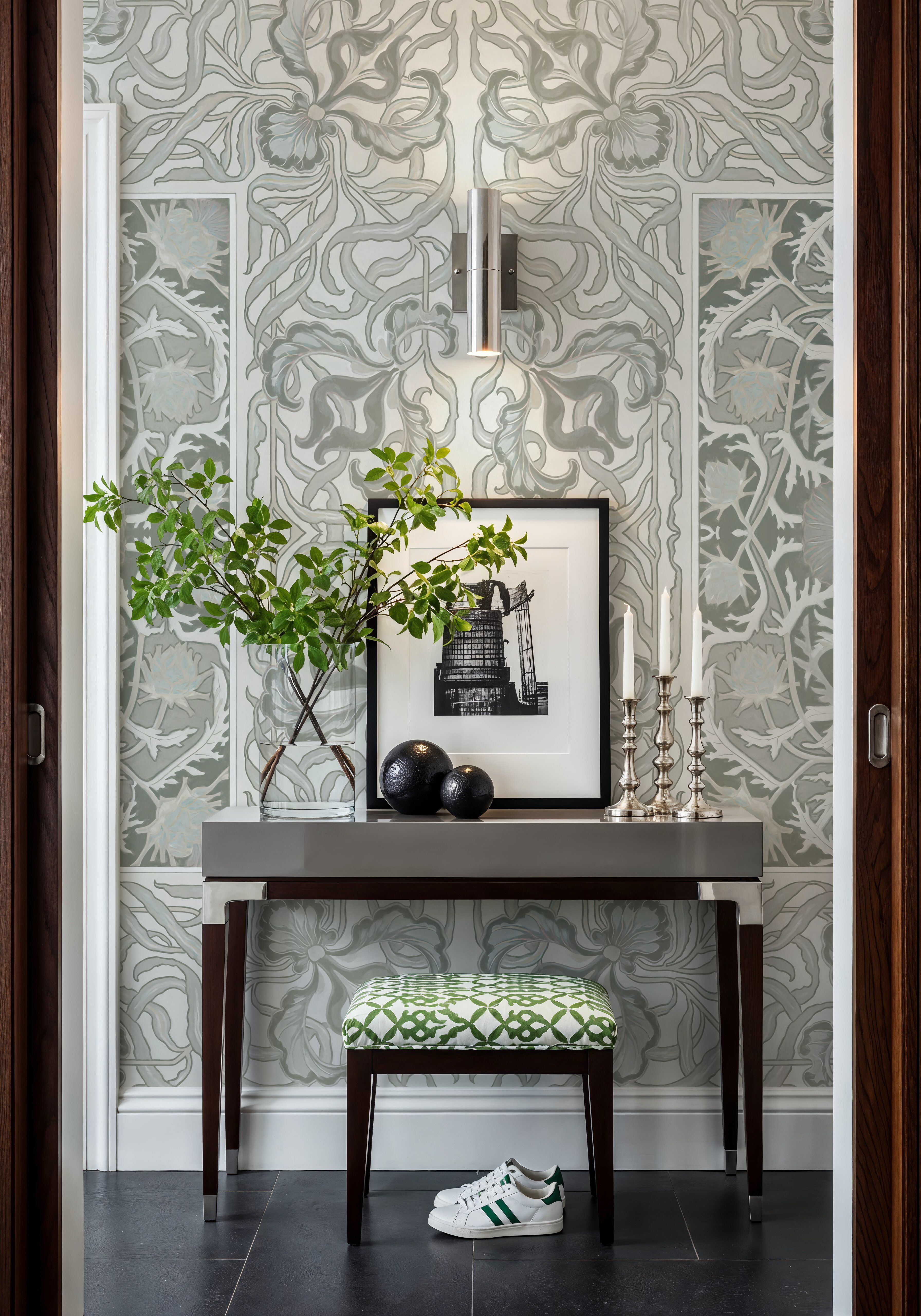 Iris & Thistle Ornament, Sage