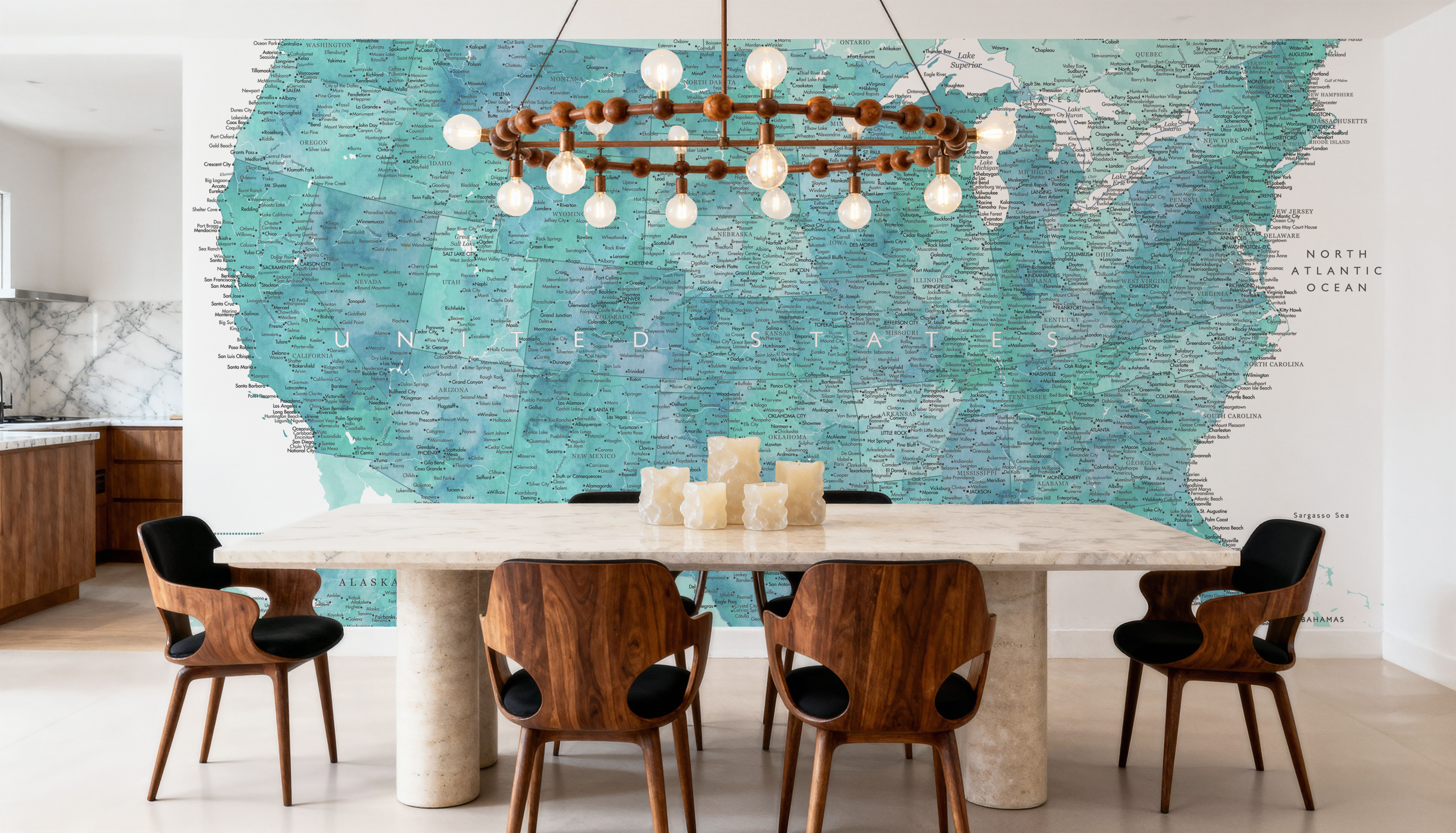 US Map Detailed - Sevyn