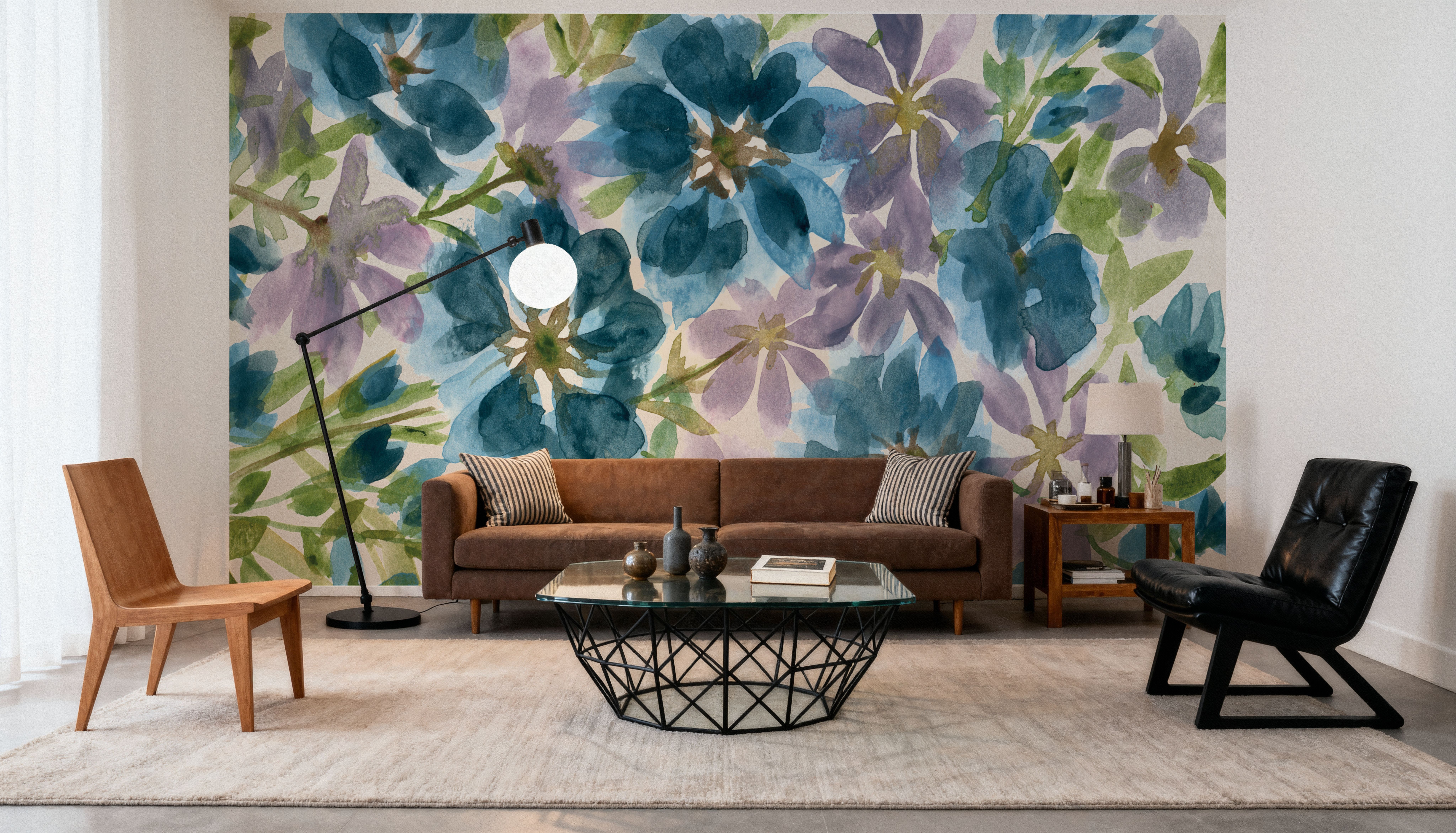 Blue Blooms, Wallpaper