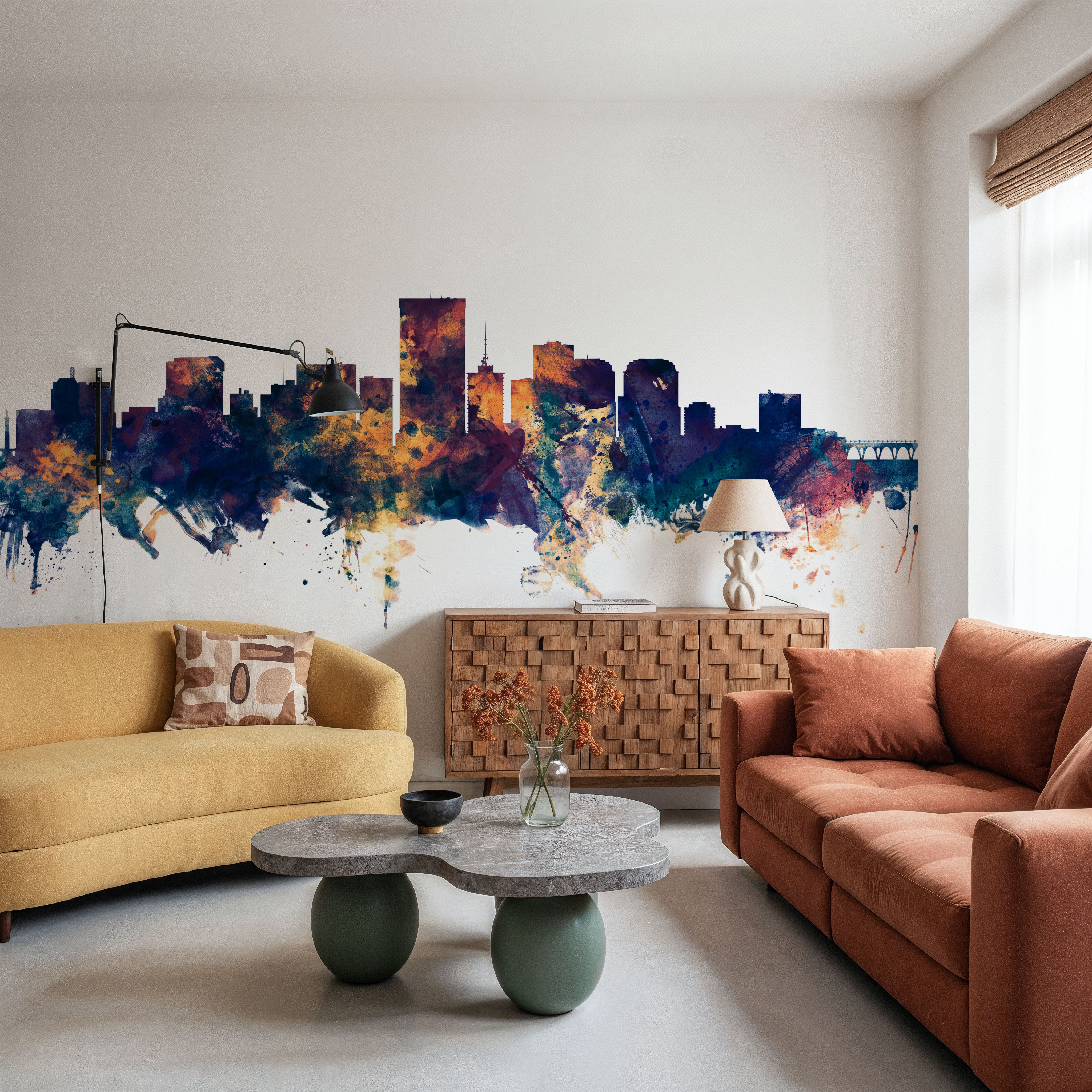 Richmond Virginia Skyline Blue & Bronze