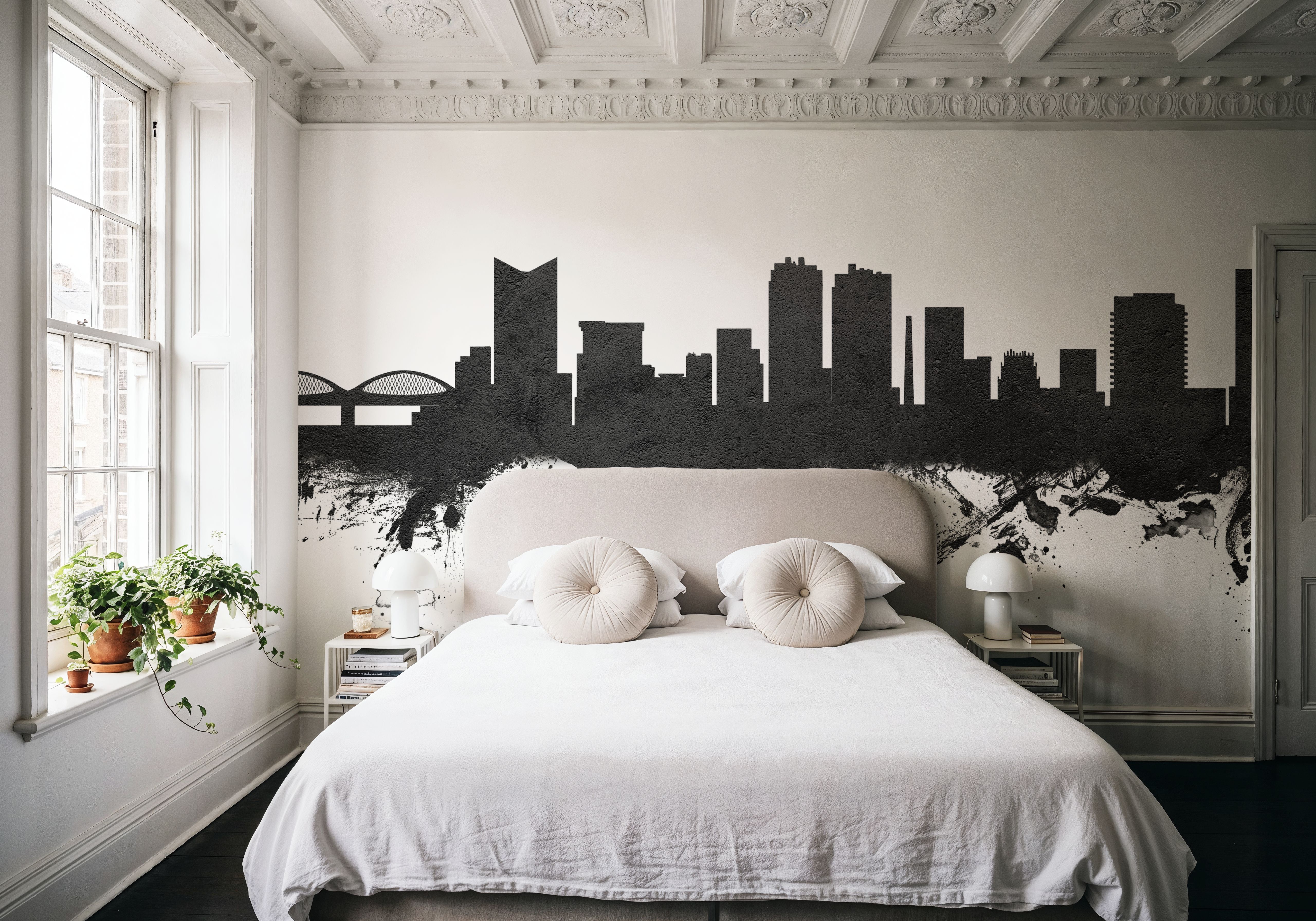 Fort Worth texas Skyline Black & White