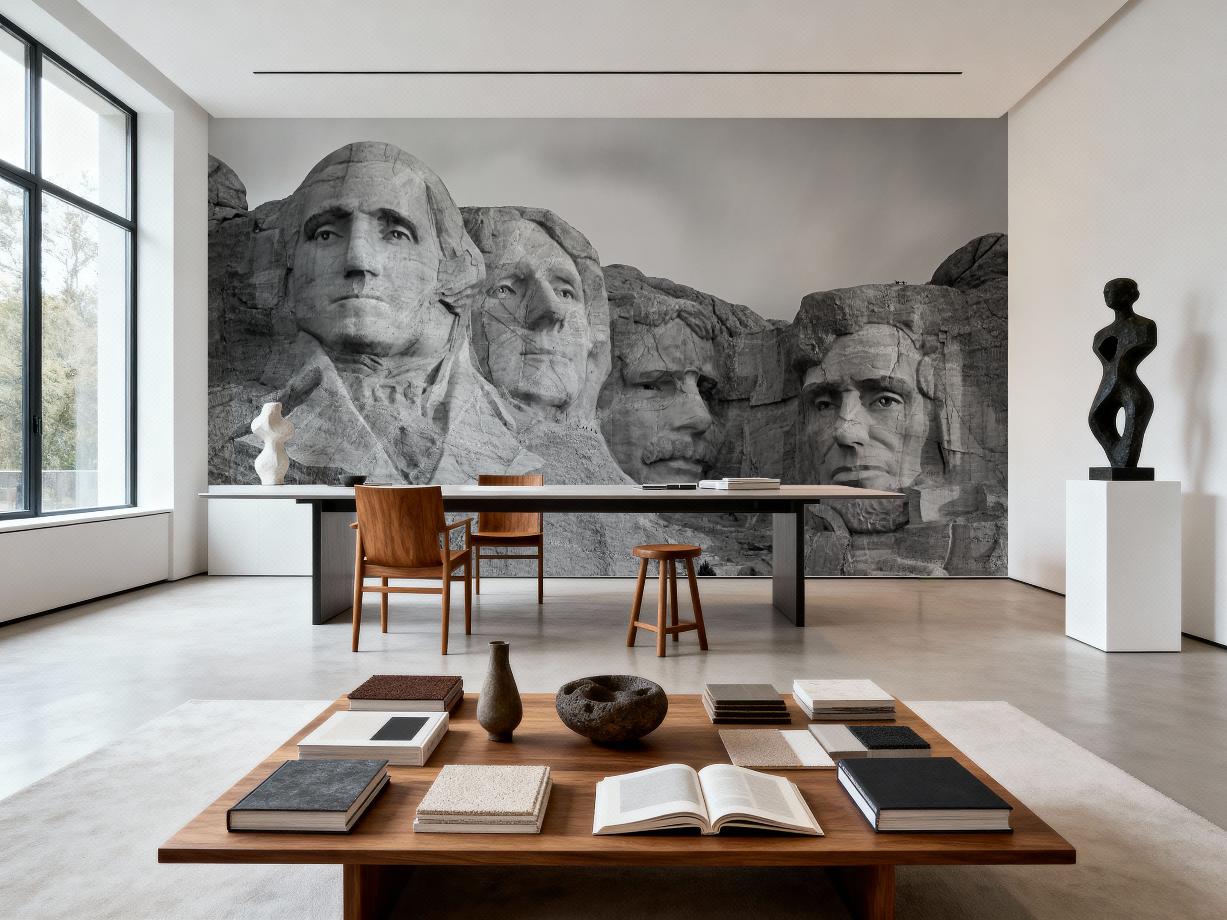Mount Rushmore, Black And White