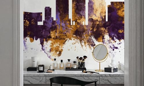 Tucson Arizona Skyline Purple & Gold