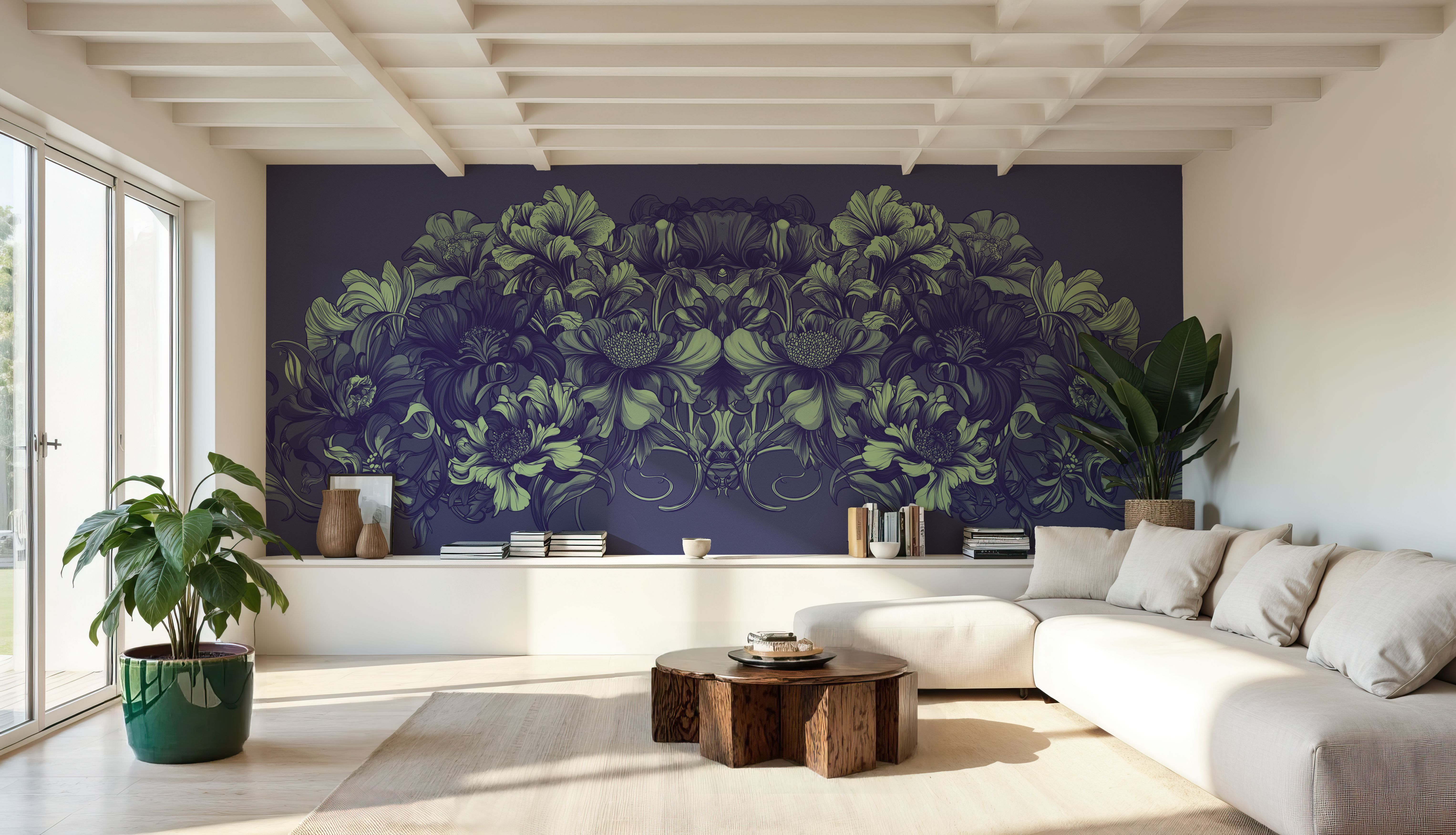 Scandi Flower V, Wallpaper