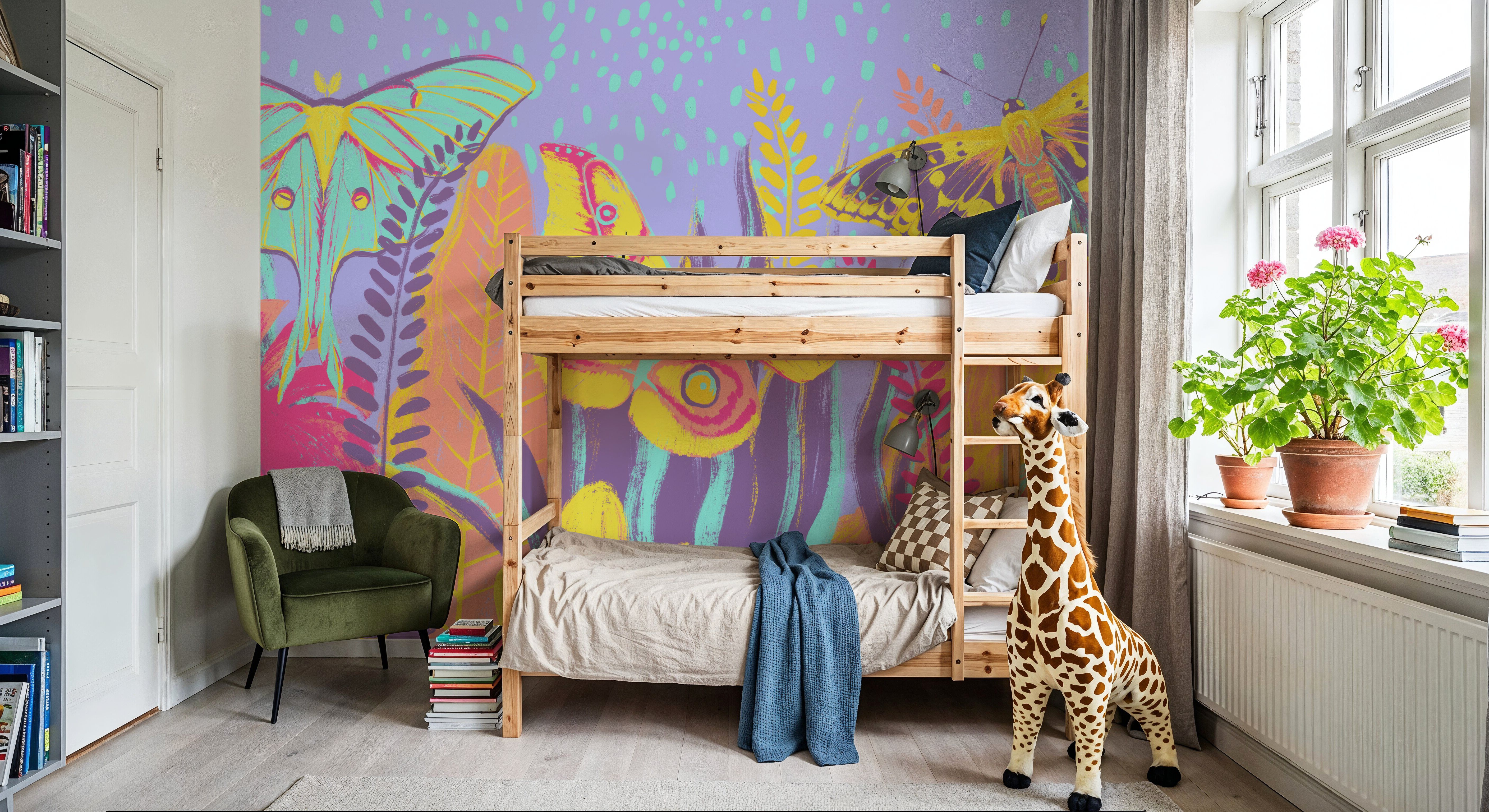 Dancing Hippie Butterflies Purple